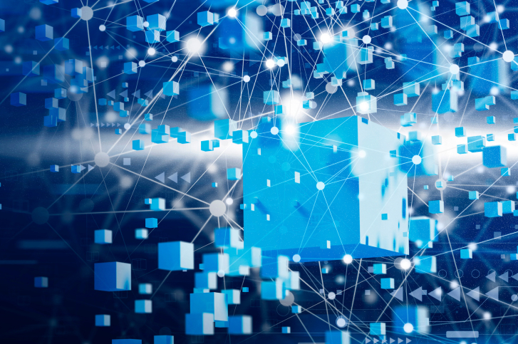 Blockchain simbolizando os avancos em infraestrutura e escalabilidade no universo cripto