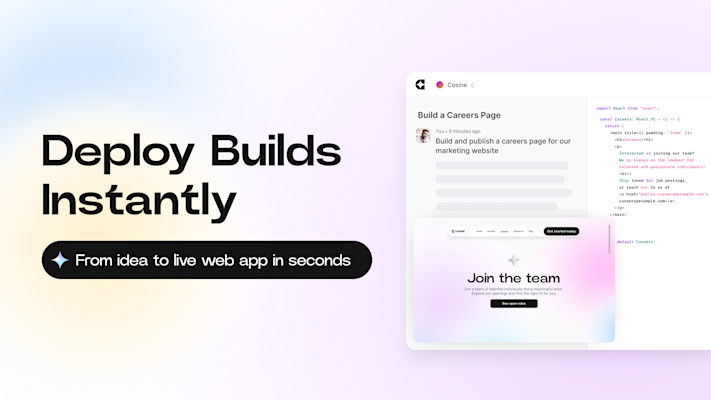 Meet Instant Sites: From Idea to Live Web App in Seconds