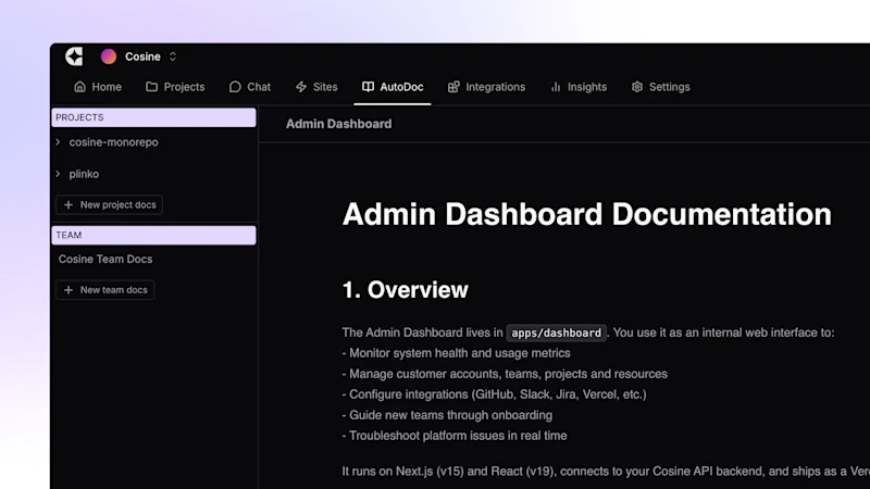 AutoDoc 2.0 - team & project