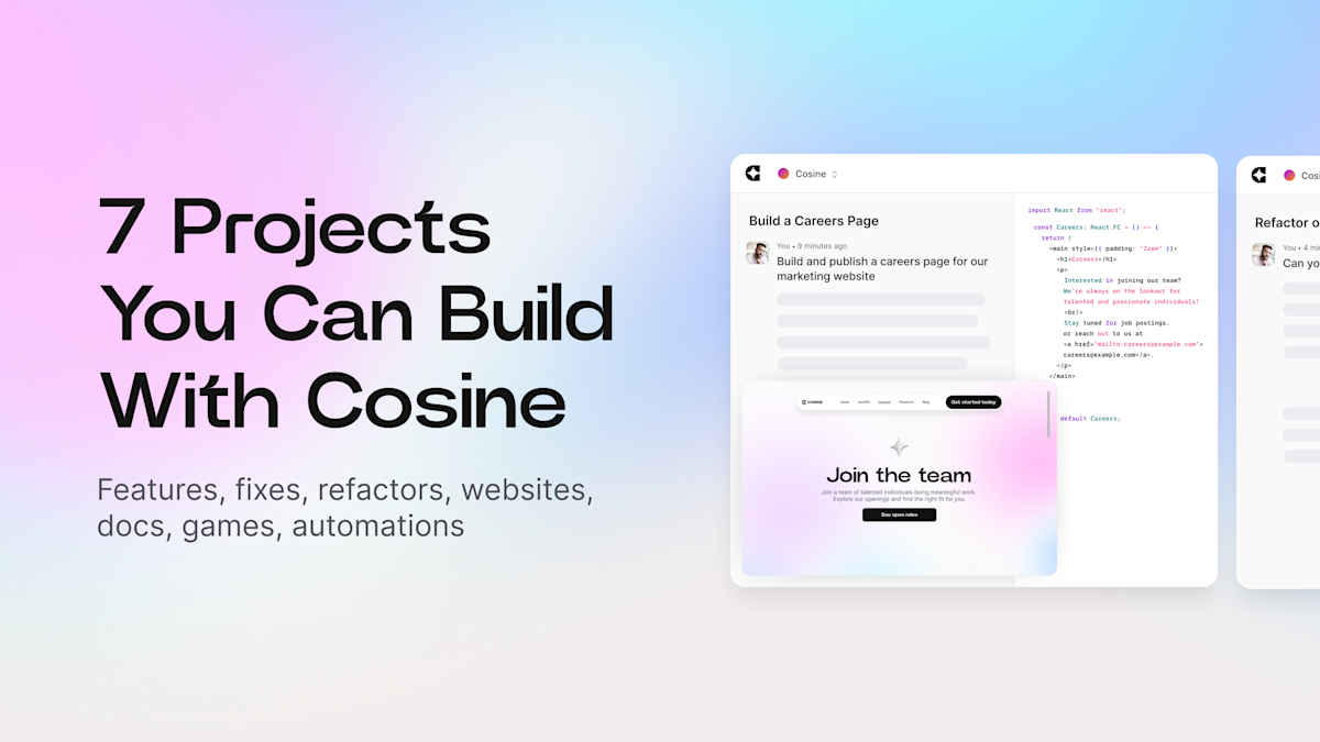 7 Projects You Can Build With Cosine cover image