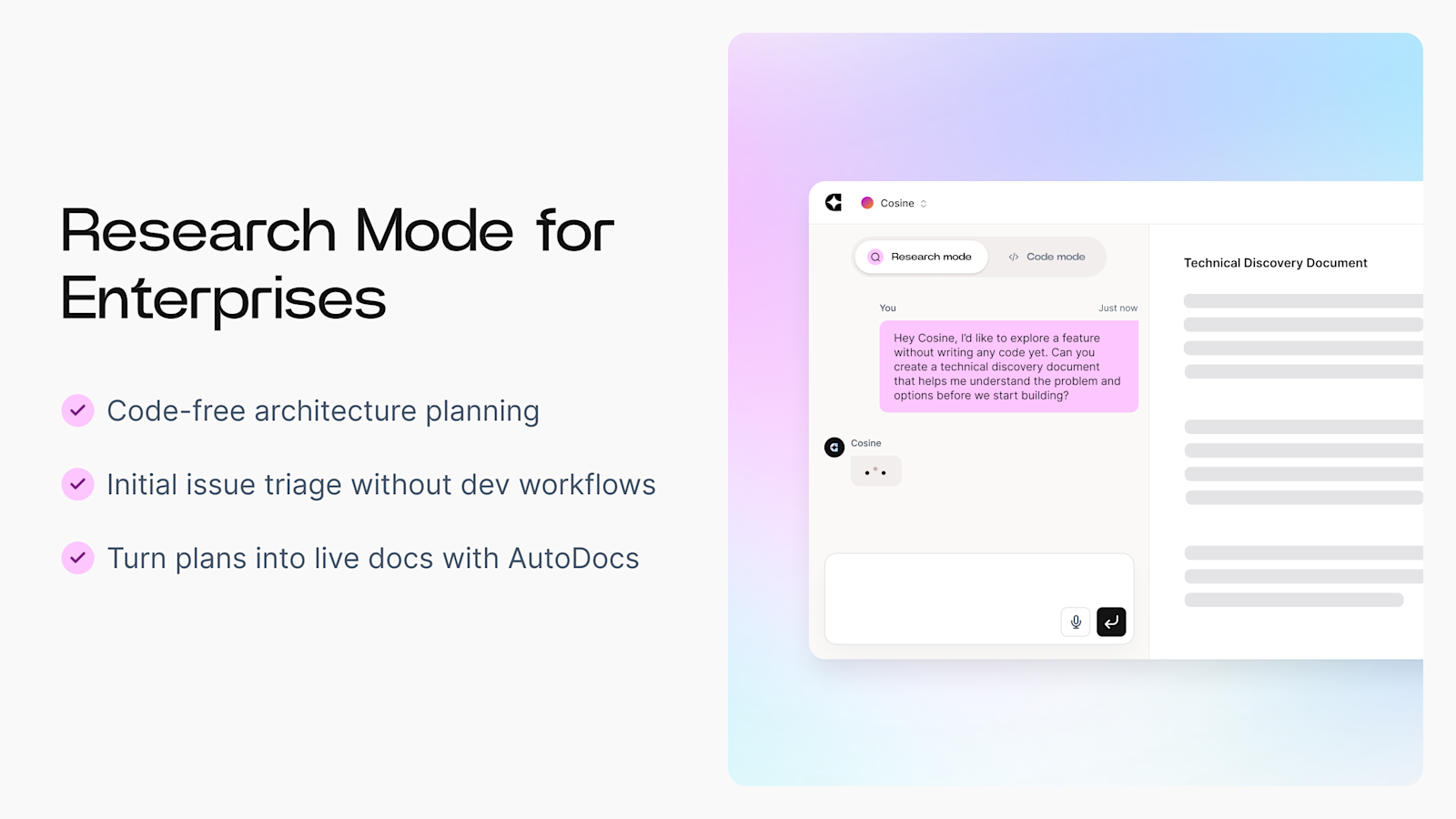 Research Mode Enterprise Asset