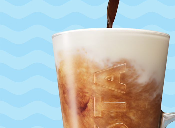 Latte pour blue wave