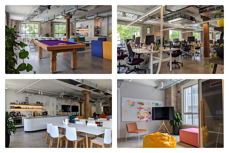 Our new office in Surry Hills, Sydney, Australia. Complete with on-brand purple pool table.