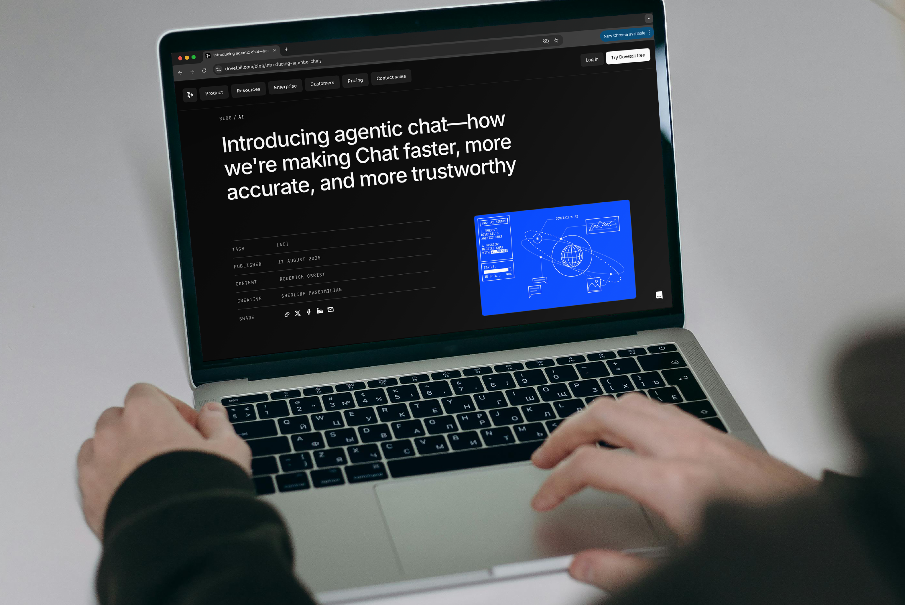 Terminal blue, like a command line for your eyes. Our engineering content speaks its own language: code, context, and clarity baked in.