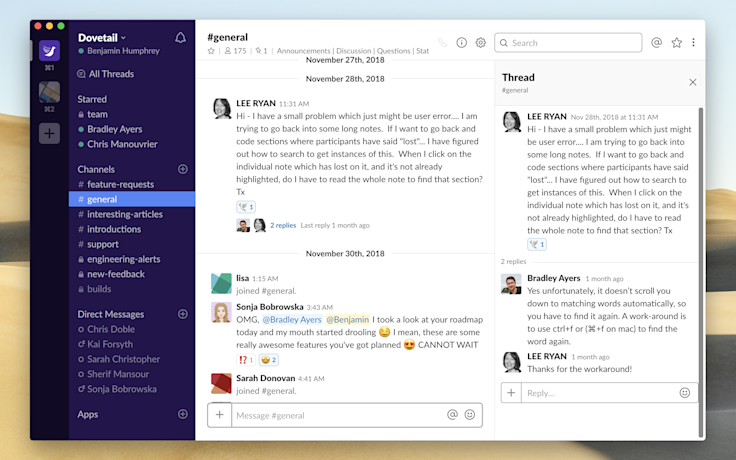 Our public Slack community for Dovetail users and friends.