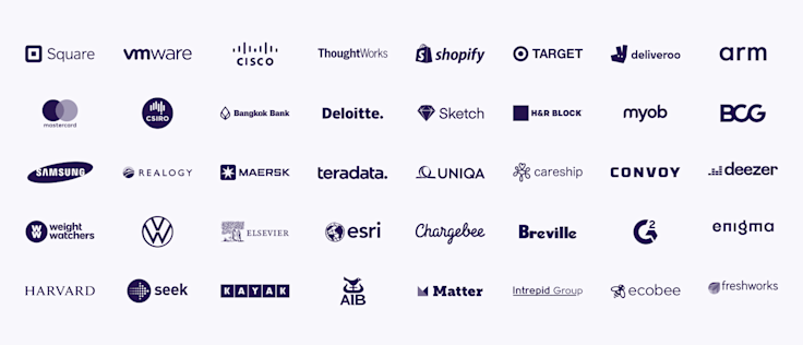 A selection of Dovetail customer logos.