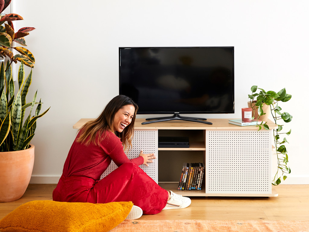 The Koala Tv Unit White And Timber Entertainment Storage Koala
