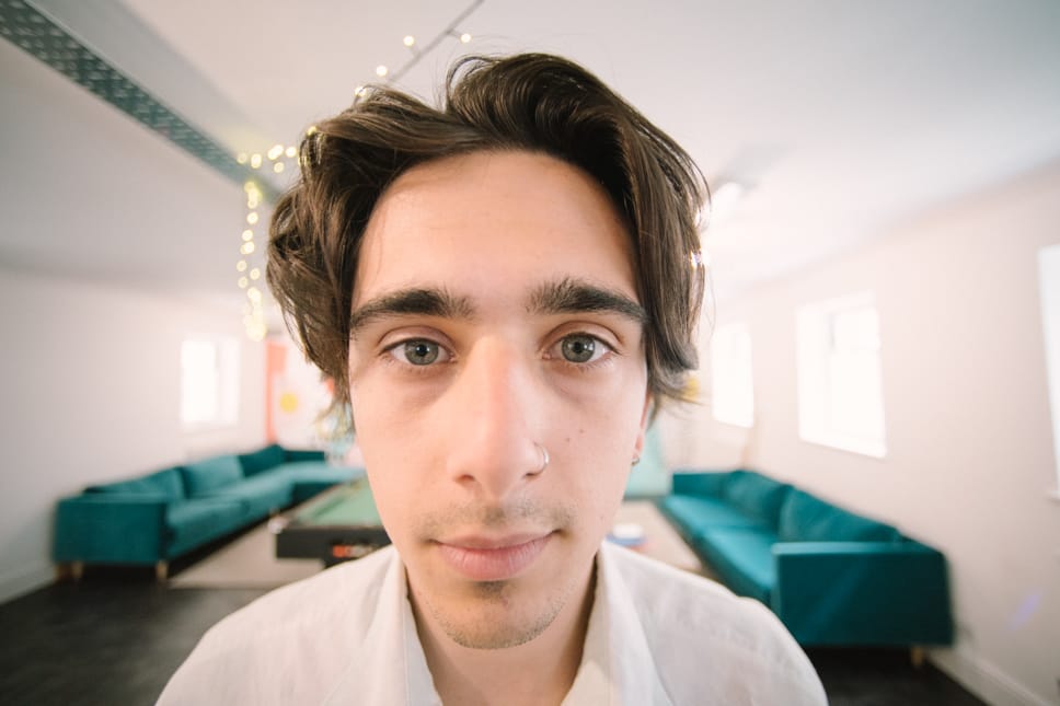 14mm wide-angle lens distortion example