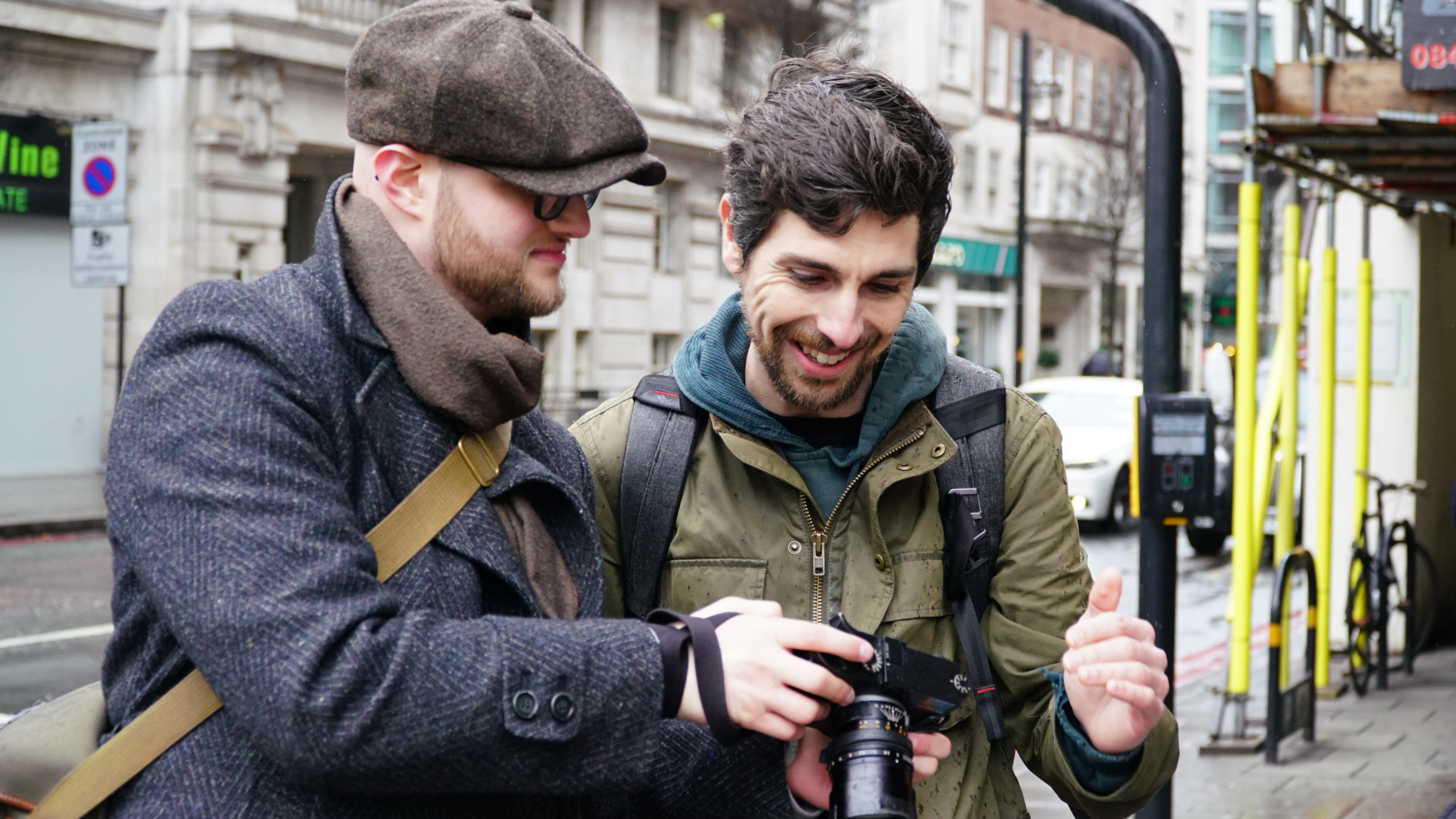 David Babaian and Simon King looking at a camera