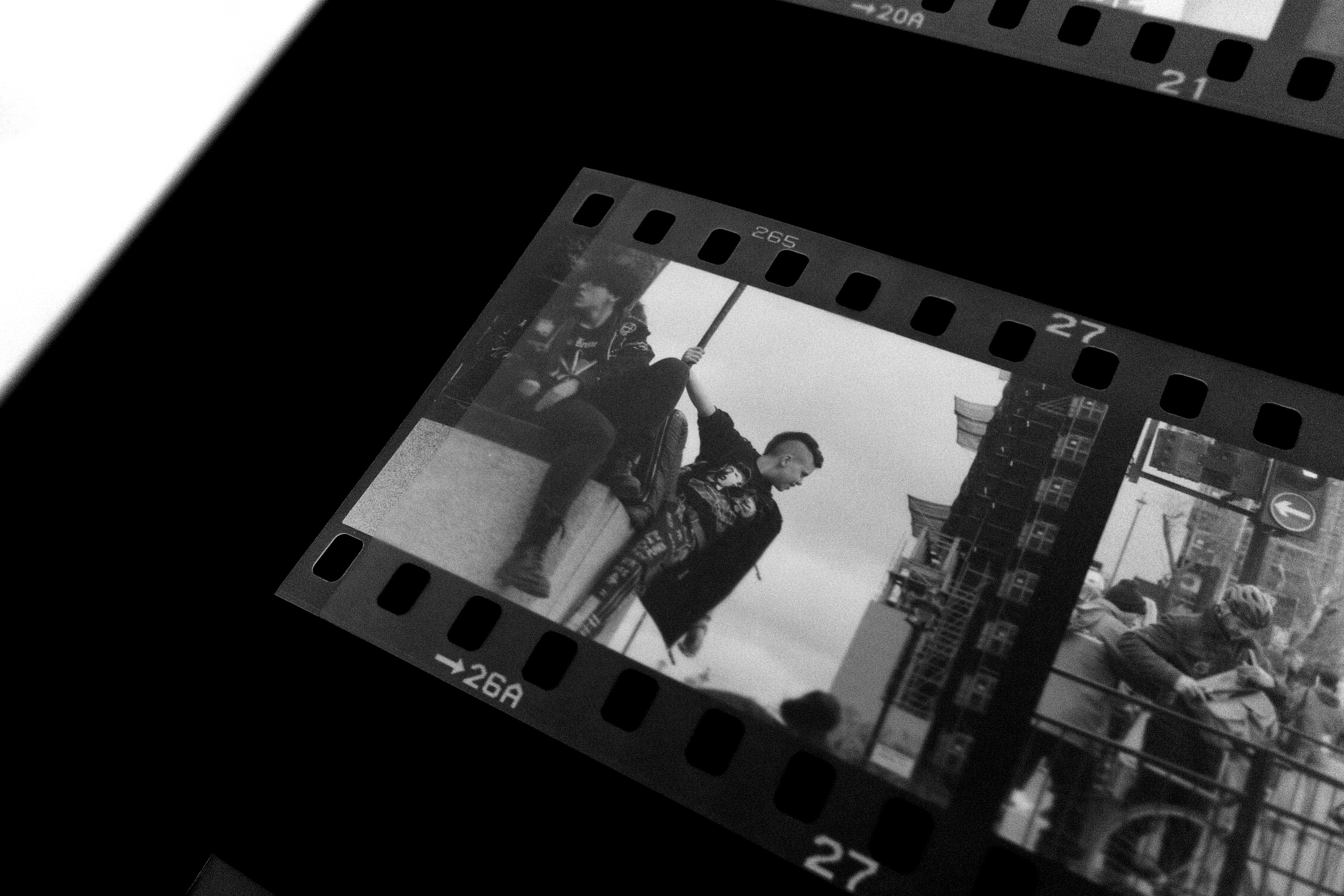 Film strip of some punks hanging around