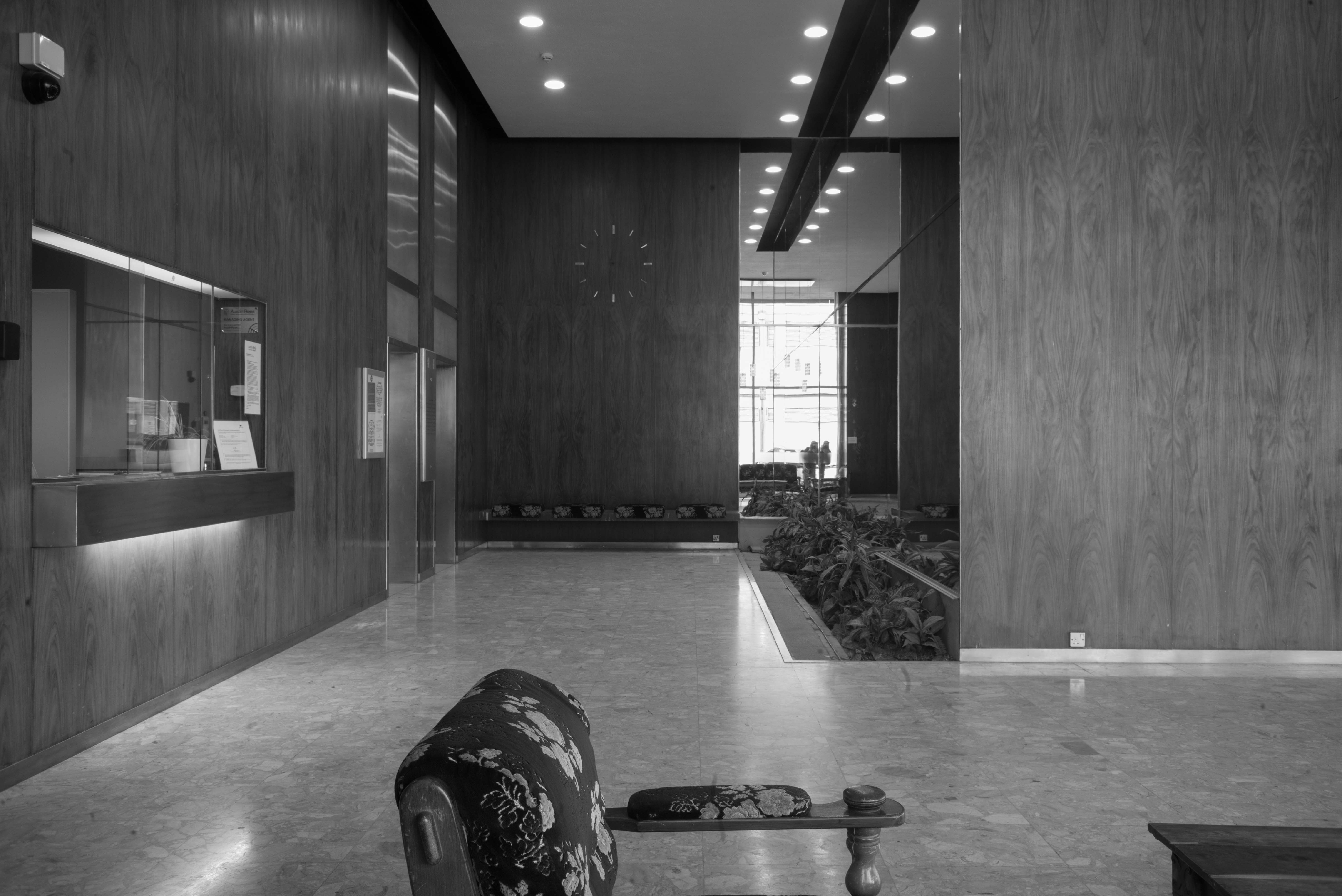 Hotel lobby, shot with Leica M Monochrom, ISO 800