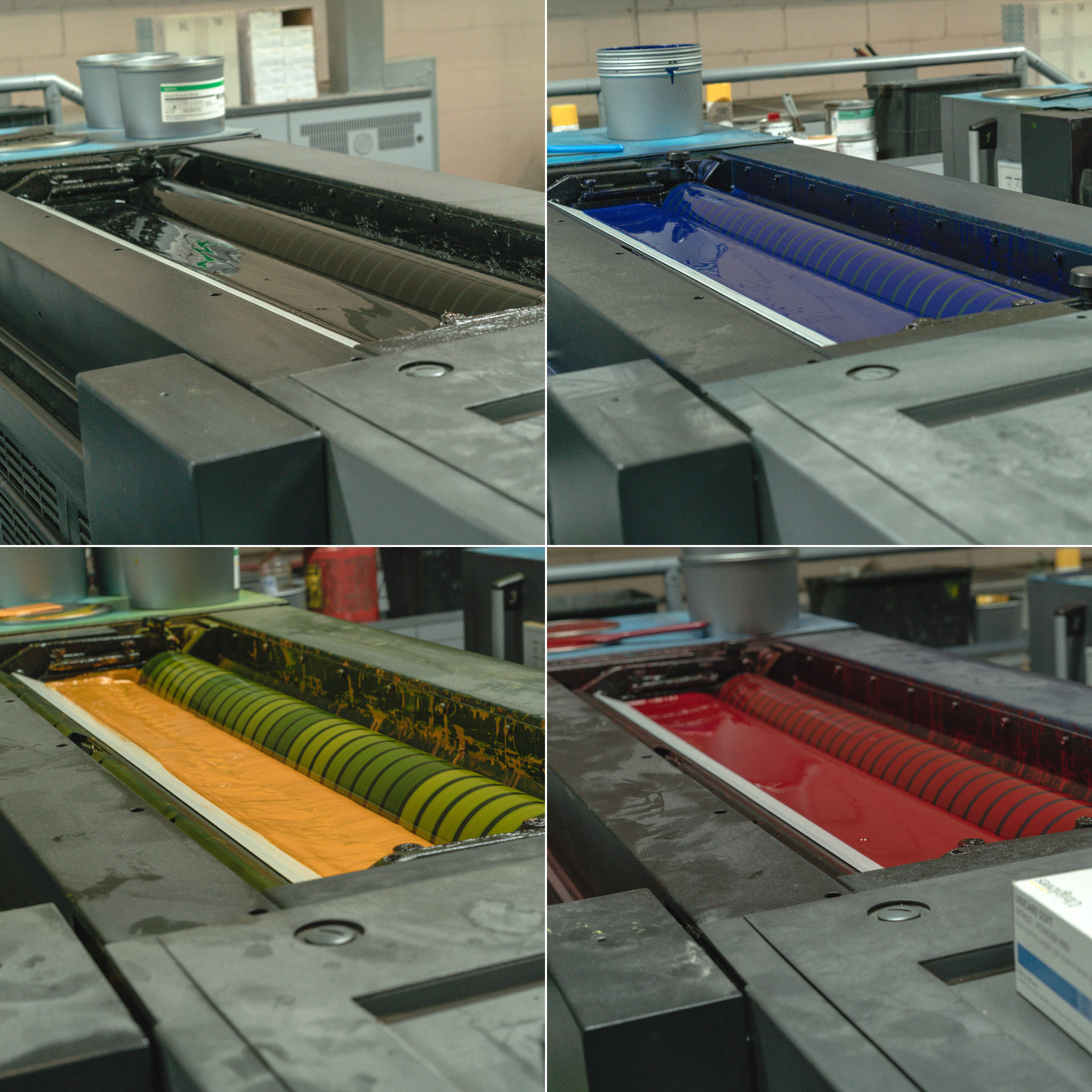 Four images of ink