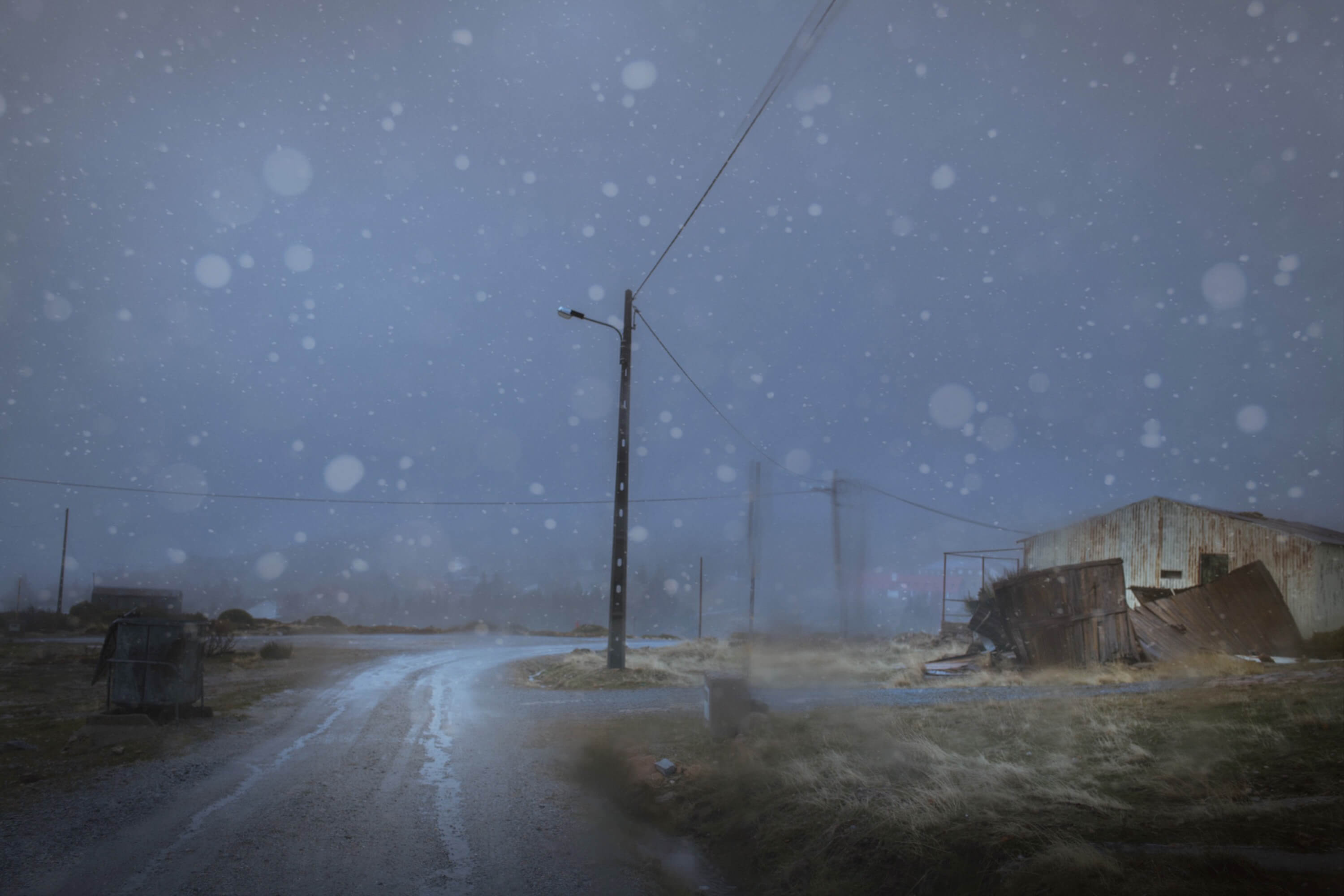 a snowy road