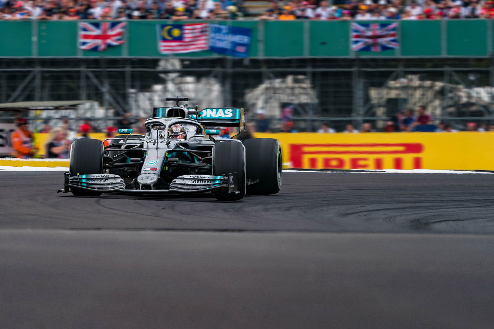 Lewis Hamilton in mercedes f1 car
