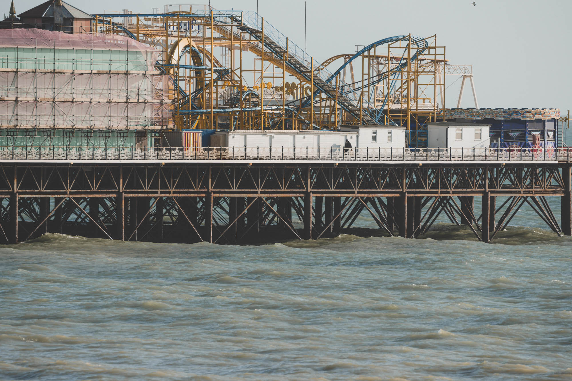 A roller coaster on Brighton Palace Pier, photo by Marc Read with the Nikon Z7 and Sigma 200-500mm f/2.8 EX APO DG