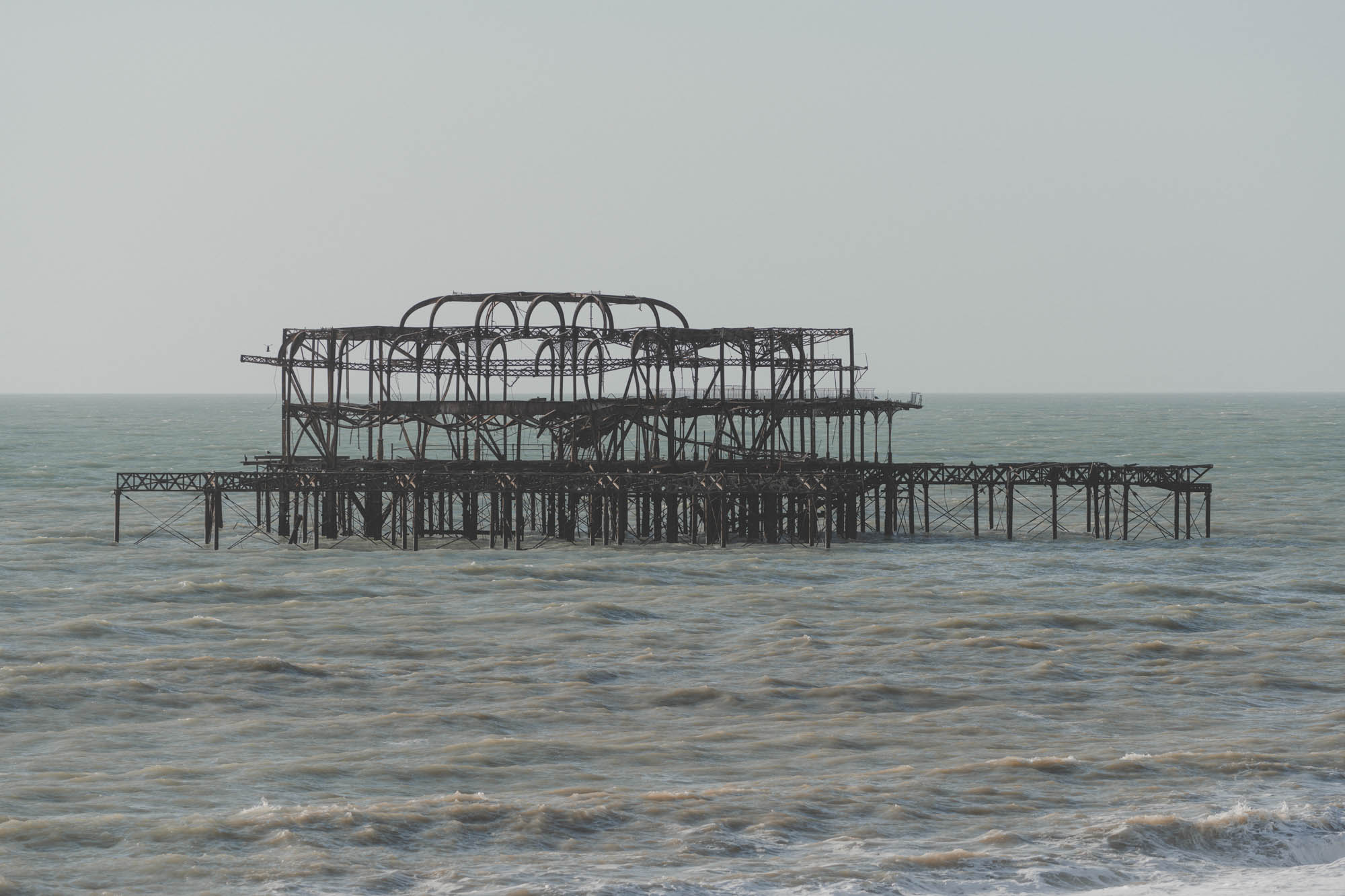 The ruins of Brighton’s West Pier, photo by Marc Read with the Nikon Z7 and Sigma 200-500mm f/2.8 EX APO DG