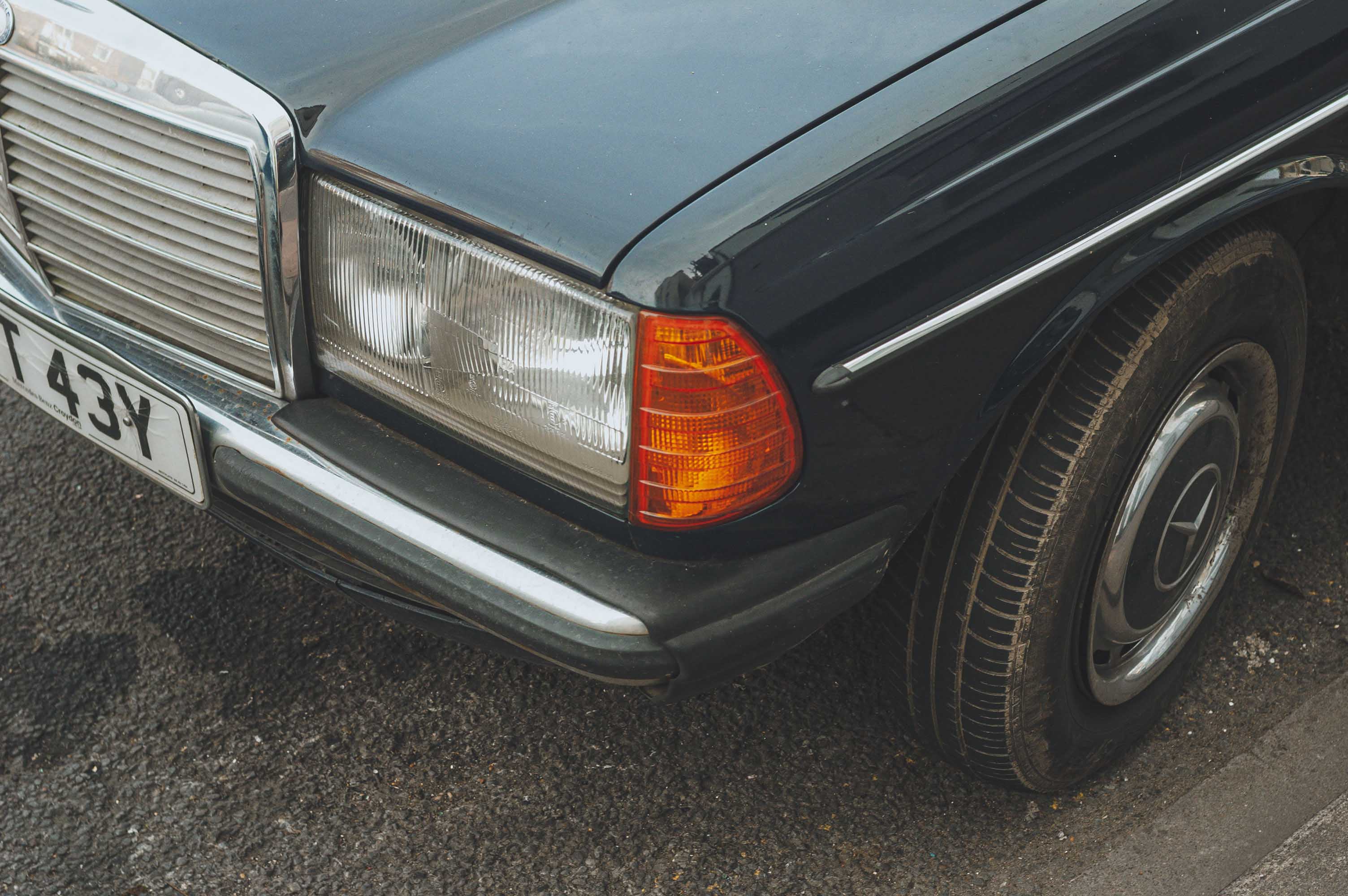A corner shot of a Mercedes shot by an Epson R-D1