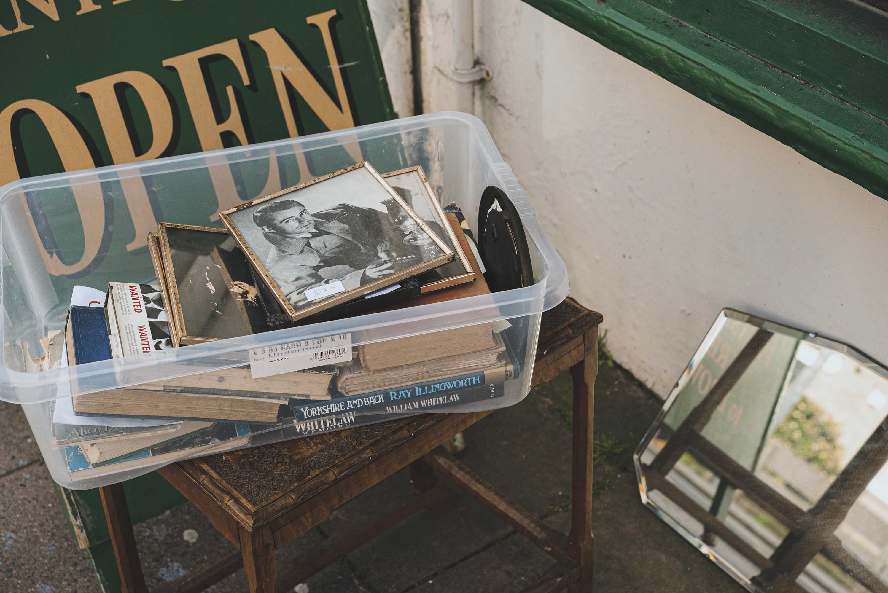 Old books in a box shot with Sony A7S II