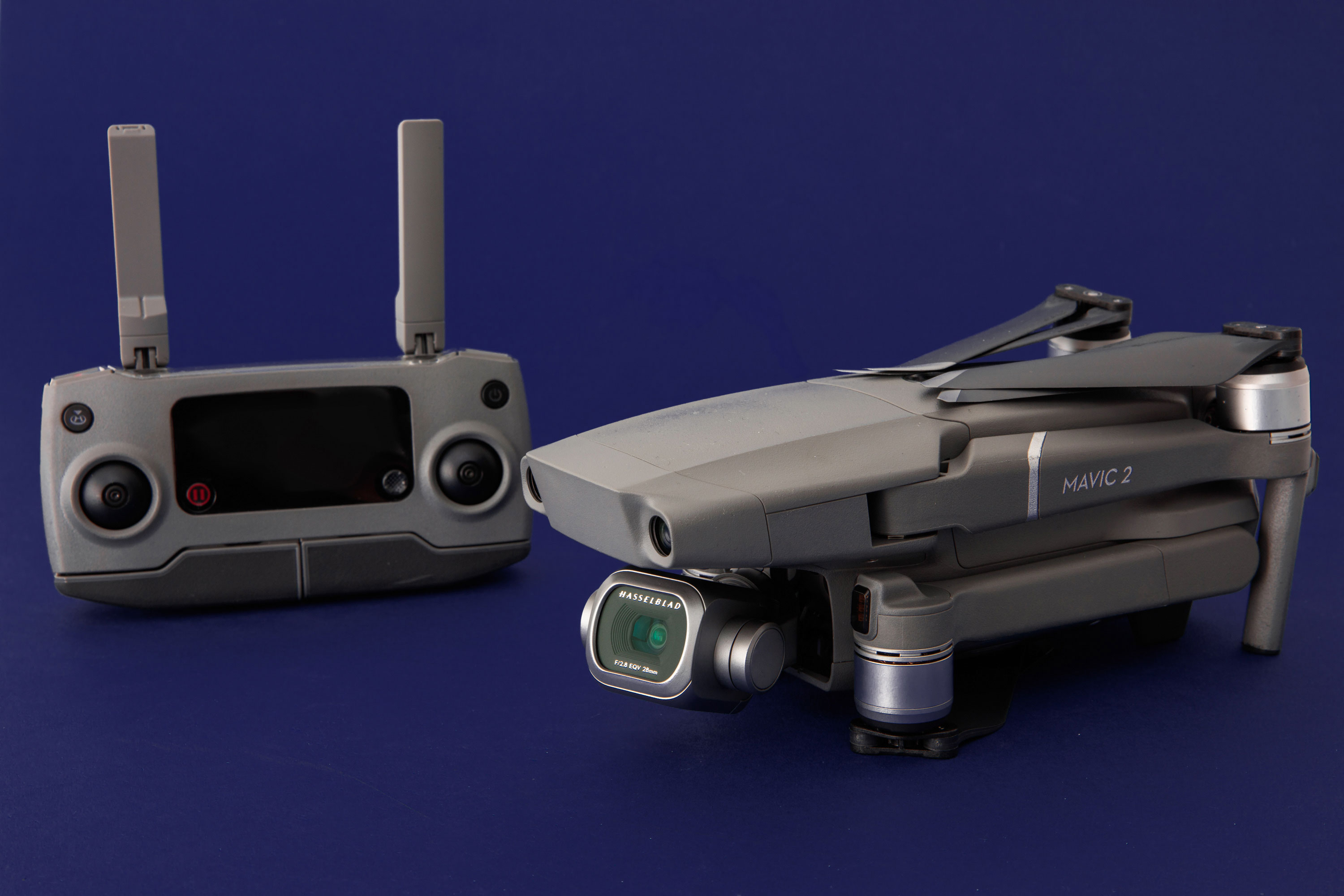 Studio shot of the DJI Mavic Pro 2 and it's wireless controller