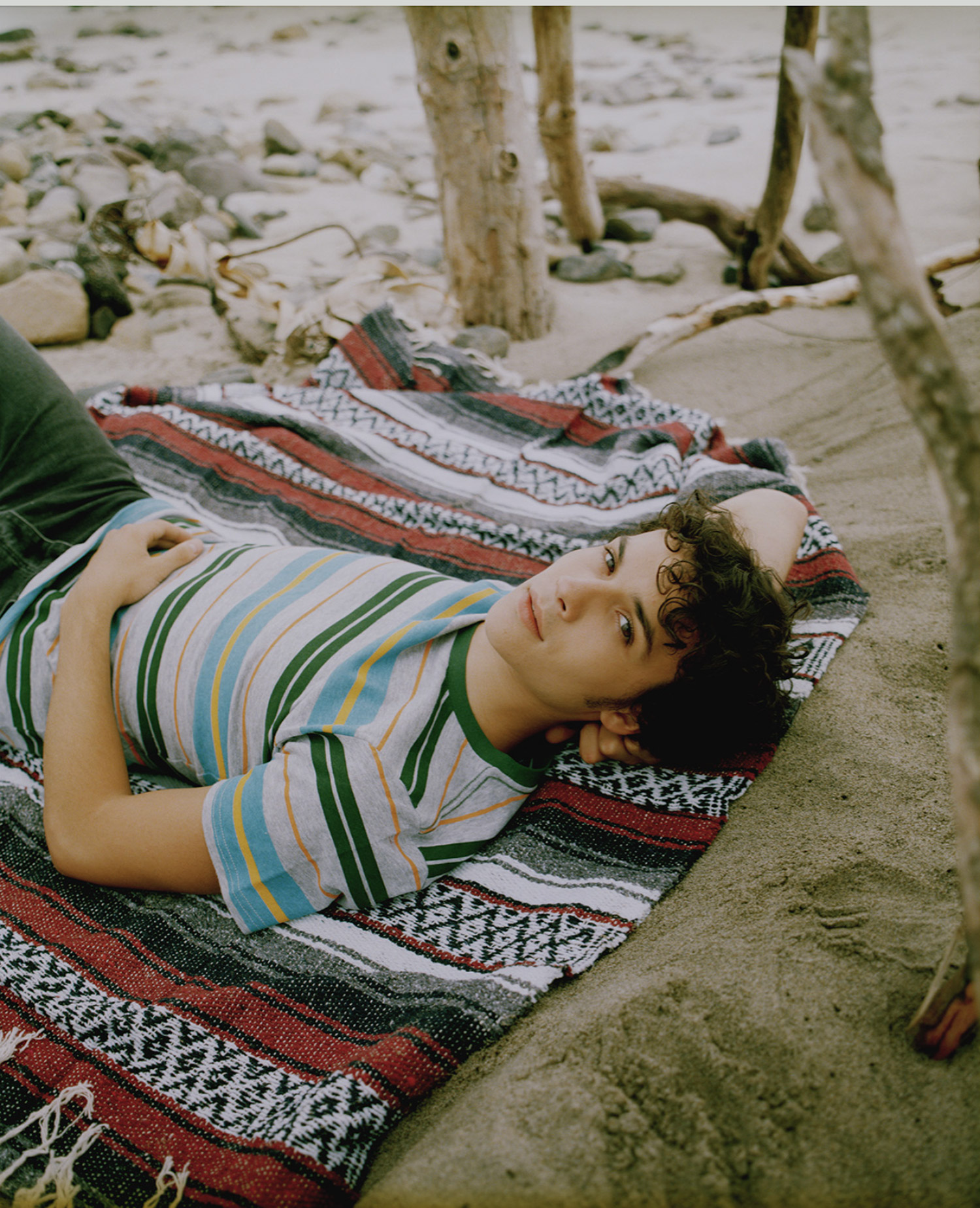 Portrait of Benjamin Wadsworth on the beach 