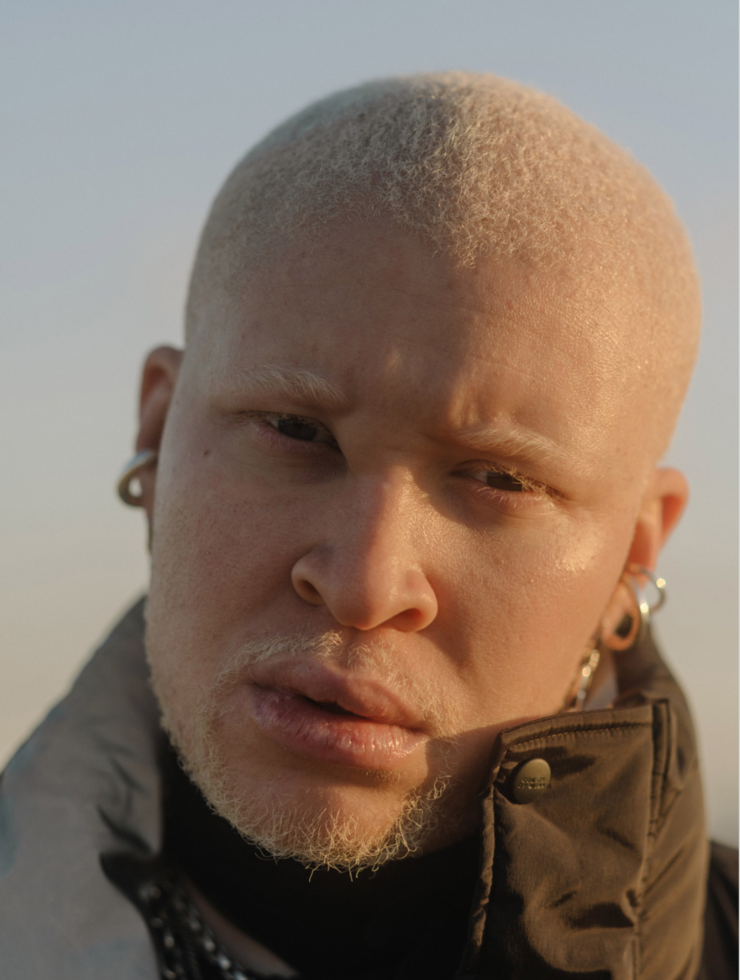 Portrait of American model Shaun Ross 