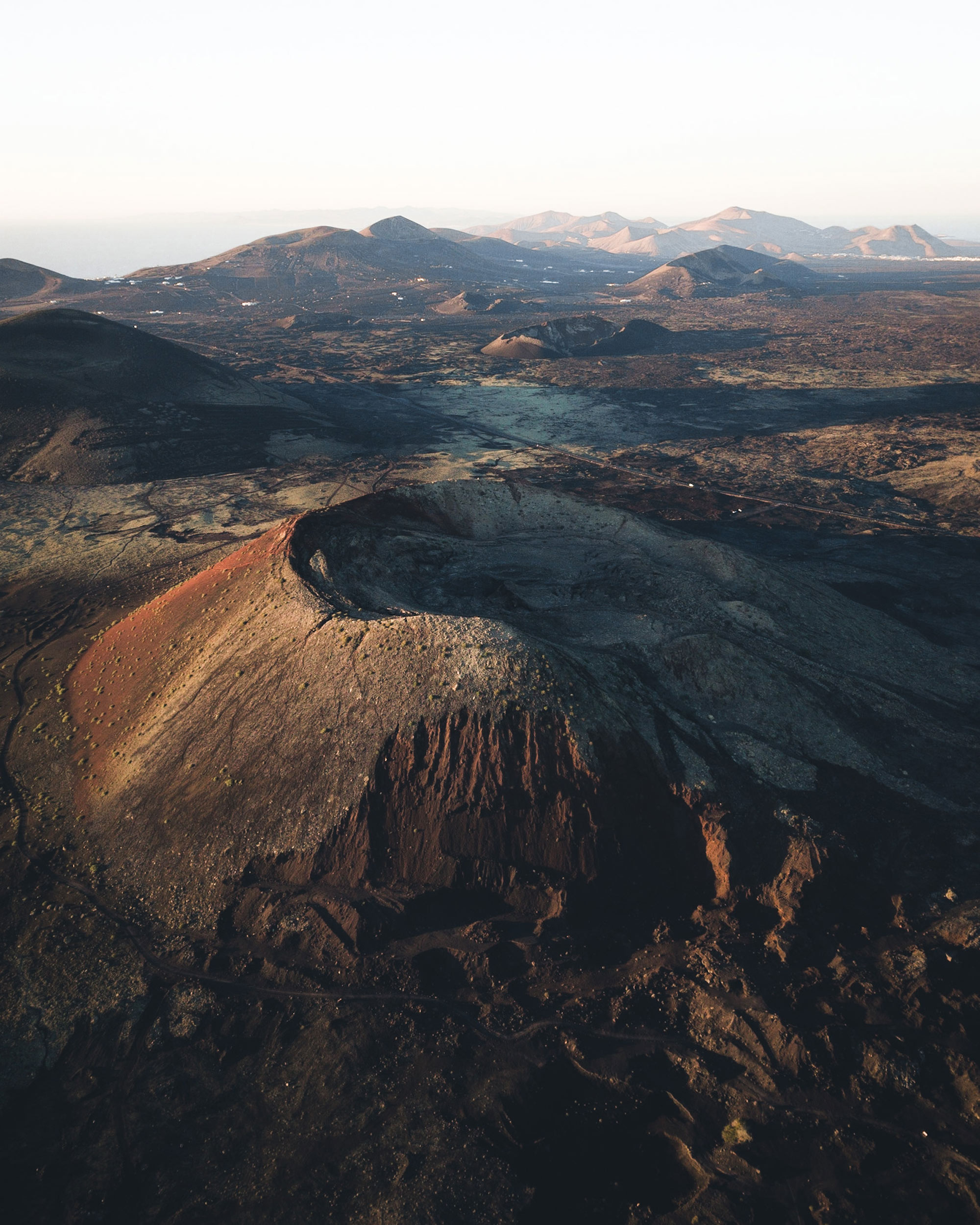 Landscape image of dormant volcanoes