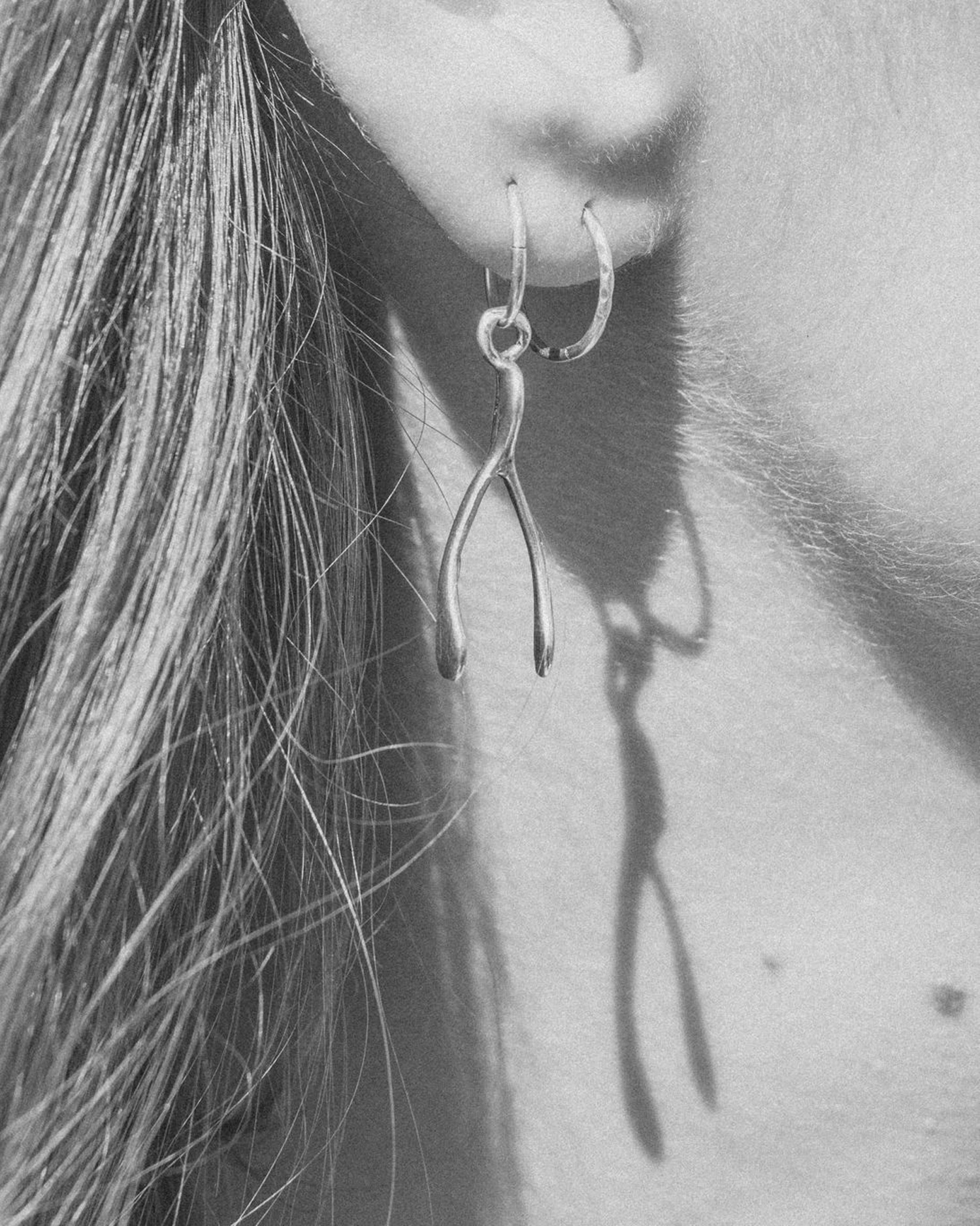 Close up of ear rings 