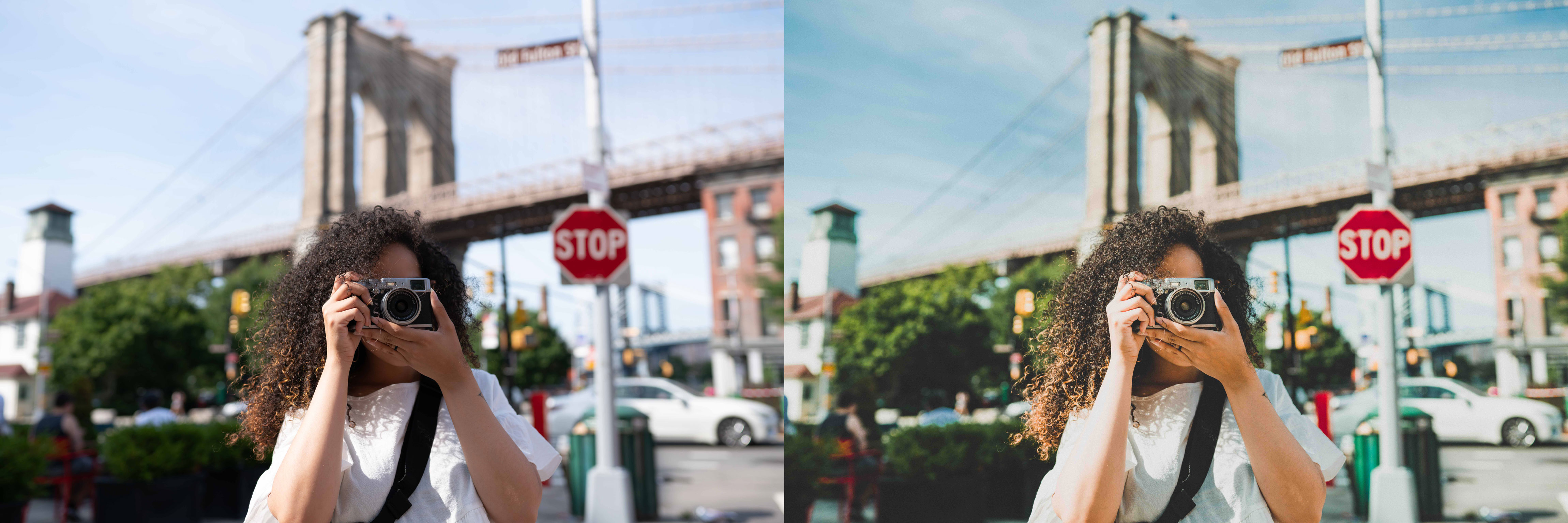 Before and After of the effect of a Lightroom preset