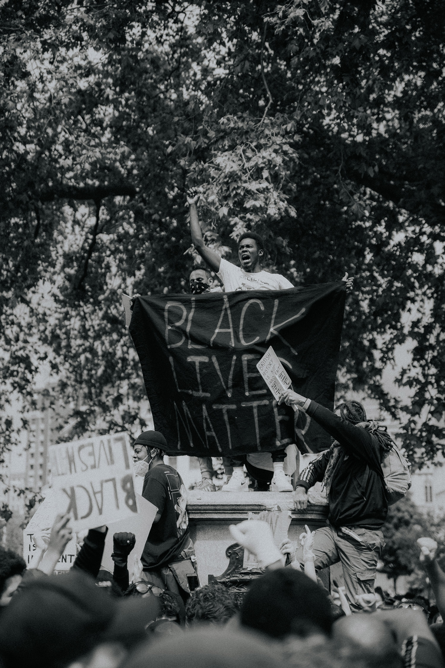 Image of BLM protest in Bristol