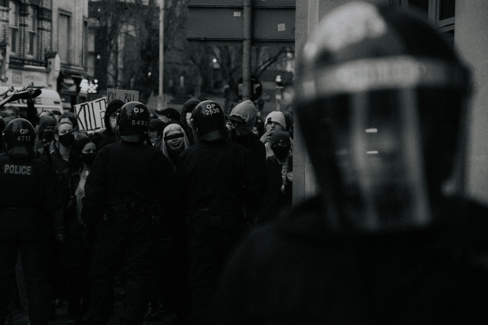Image of Kill the Bill protest in Bristol