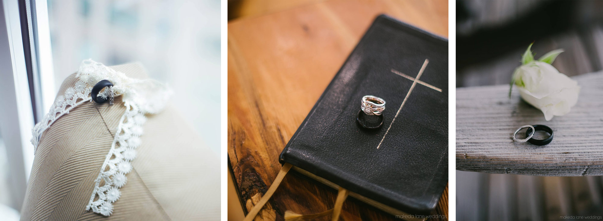 Examples of macro wedding ring photography