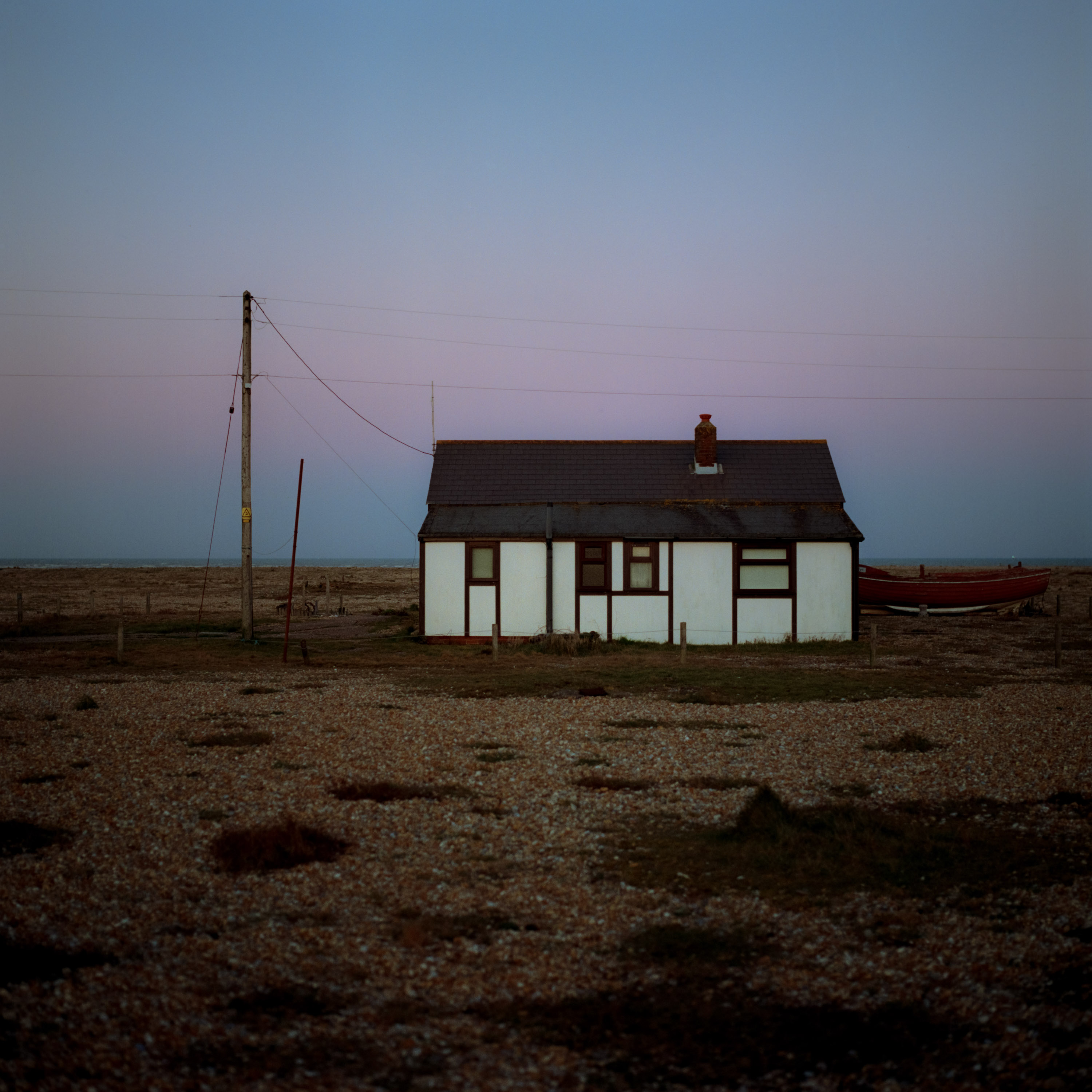 A lonely house at sun down shot on Kodak Gold 200 120mm medium format film