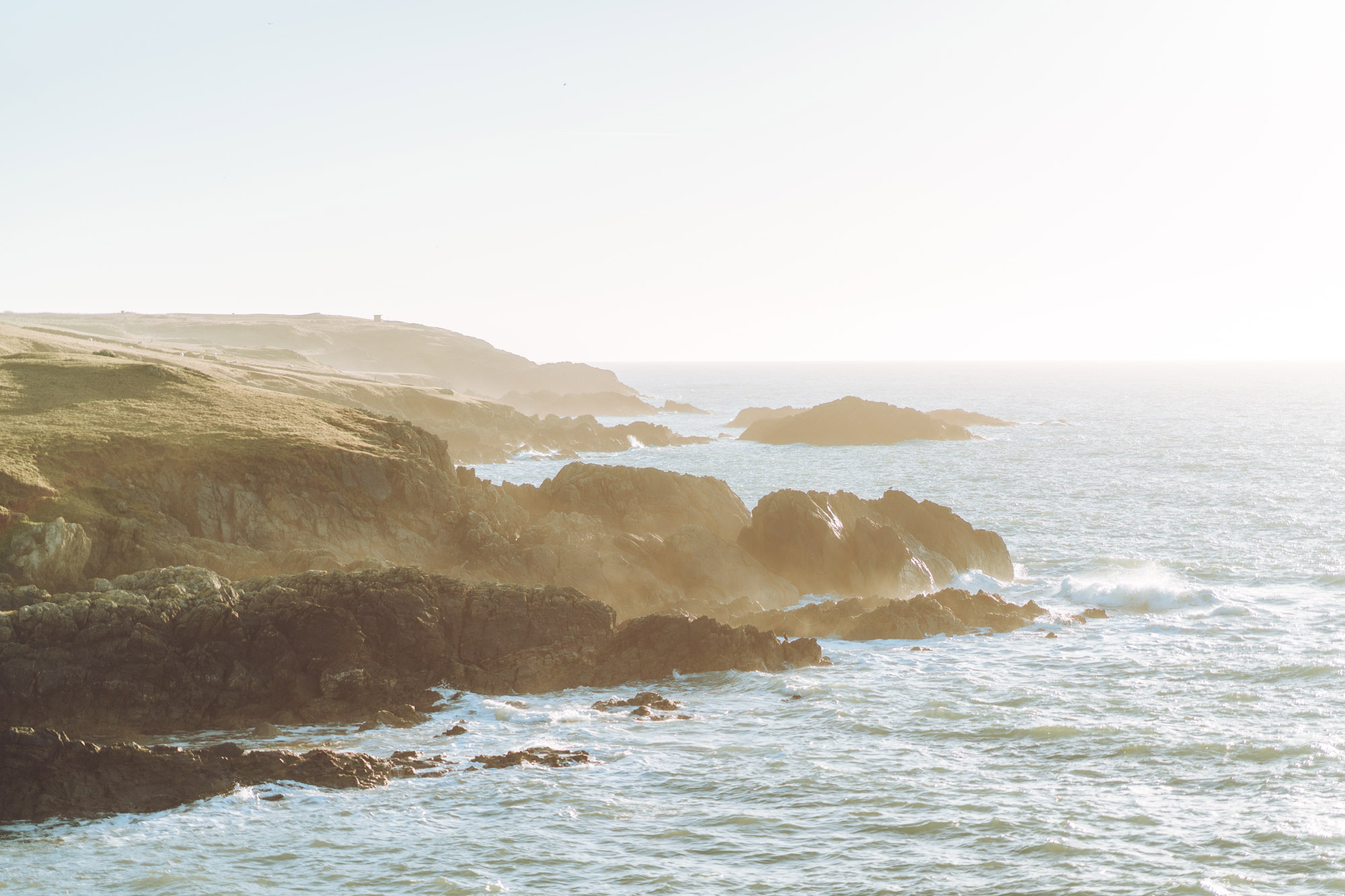 An image of a coastline at the Llyn Peninsula.