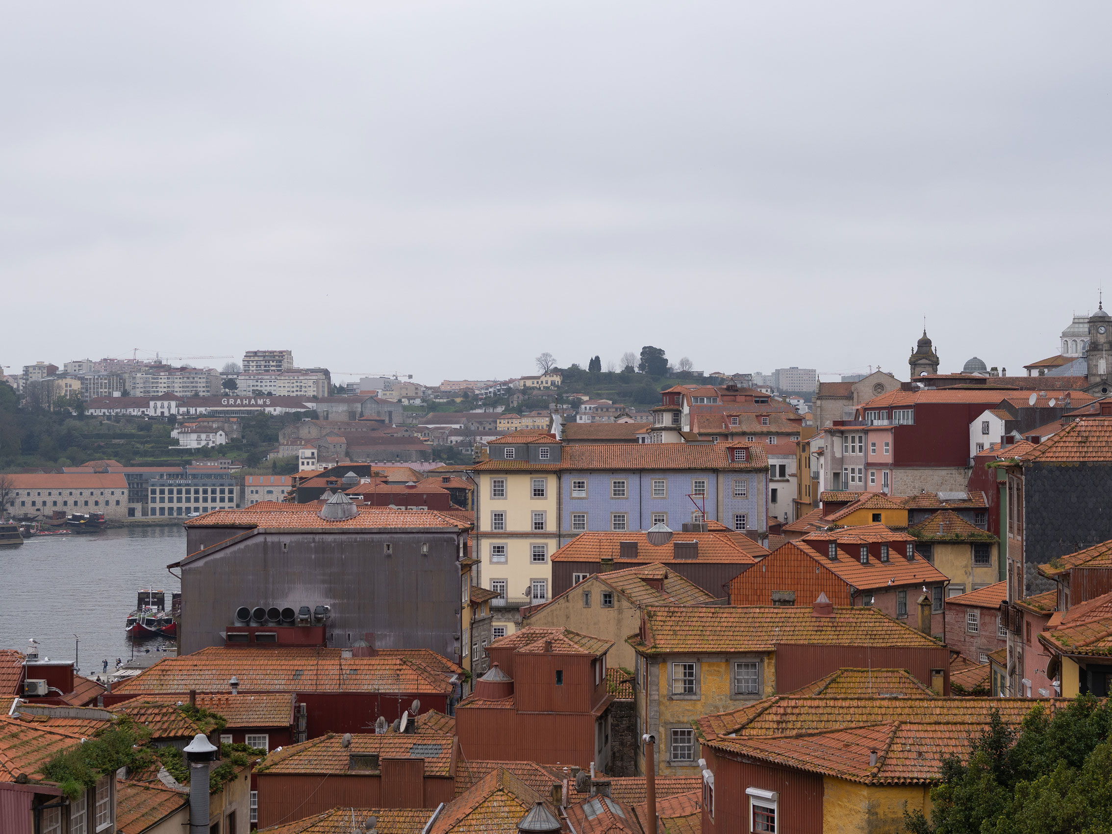 80mm-equivalent cropped image of Porto town. Shot on the Fujifilm GFX100RF by Amy Moore.