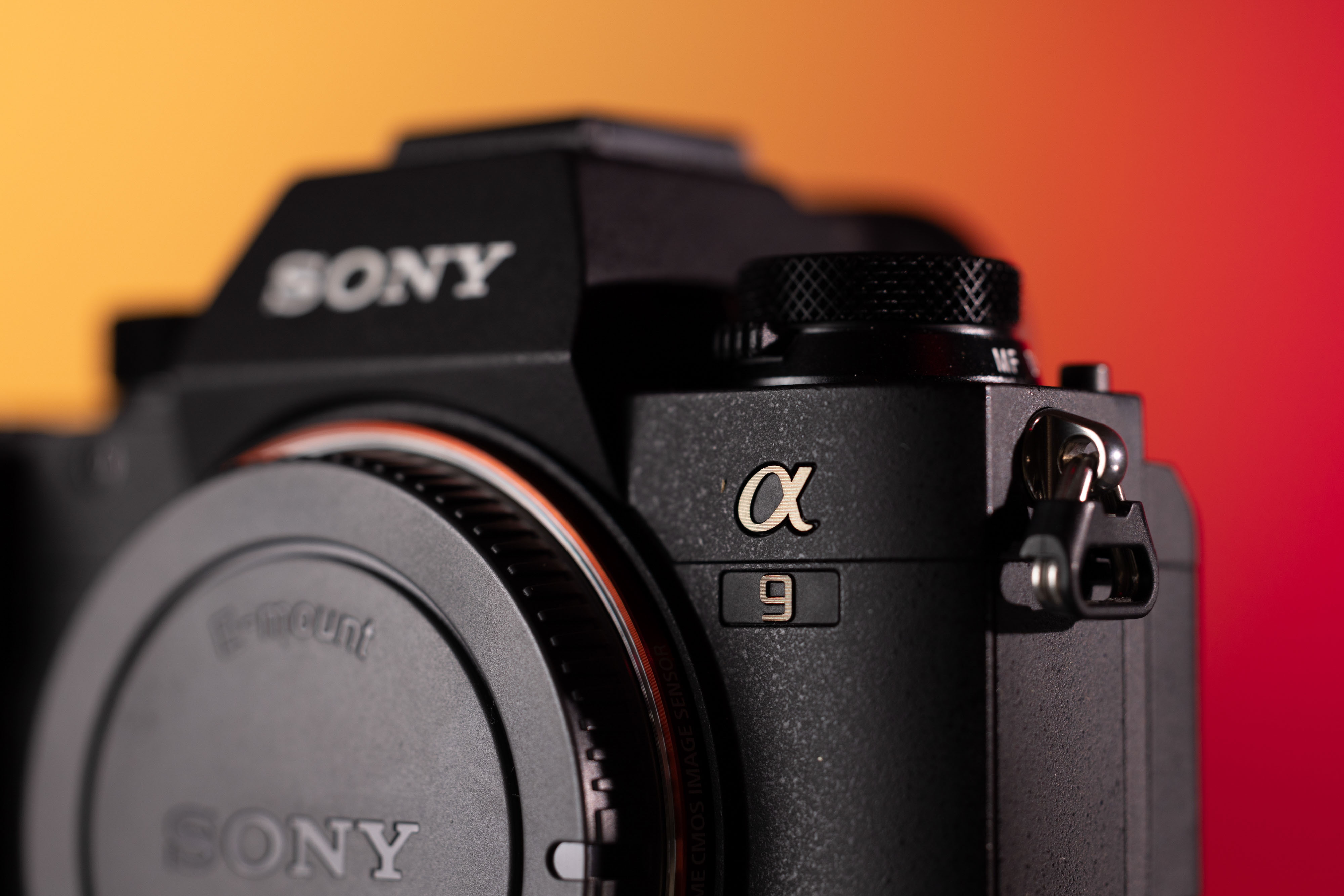 Close-up of a used Sony A9