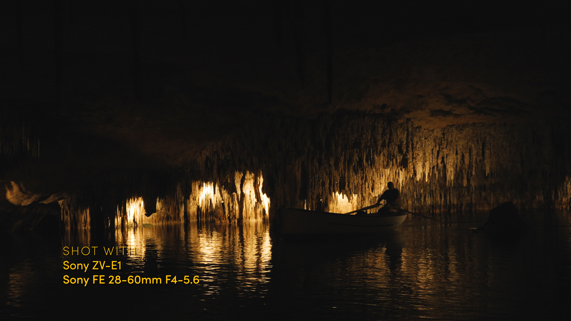 Shot of a boat in marshy water taken in low light with Sony ZV-E1