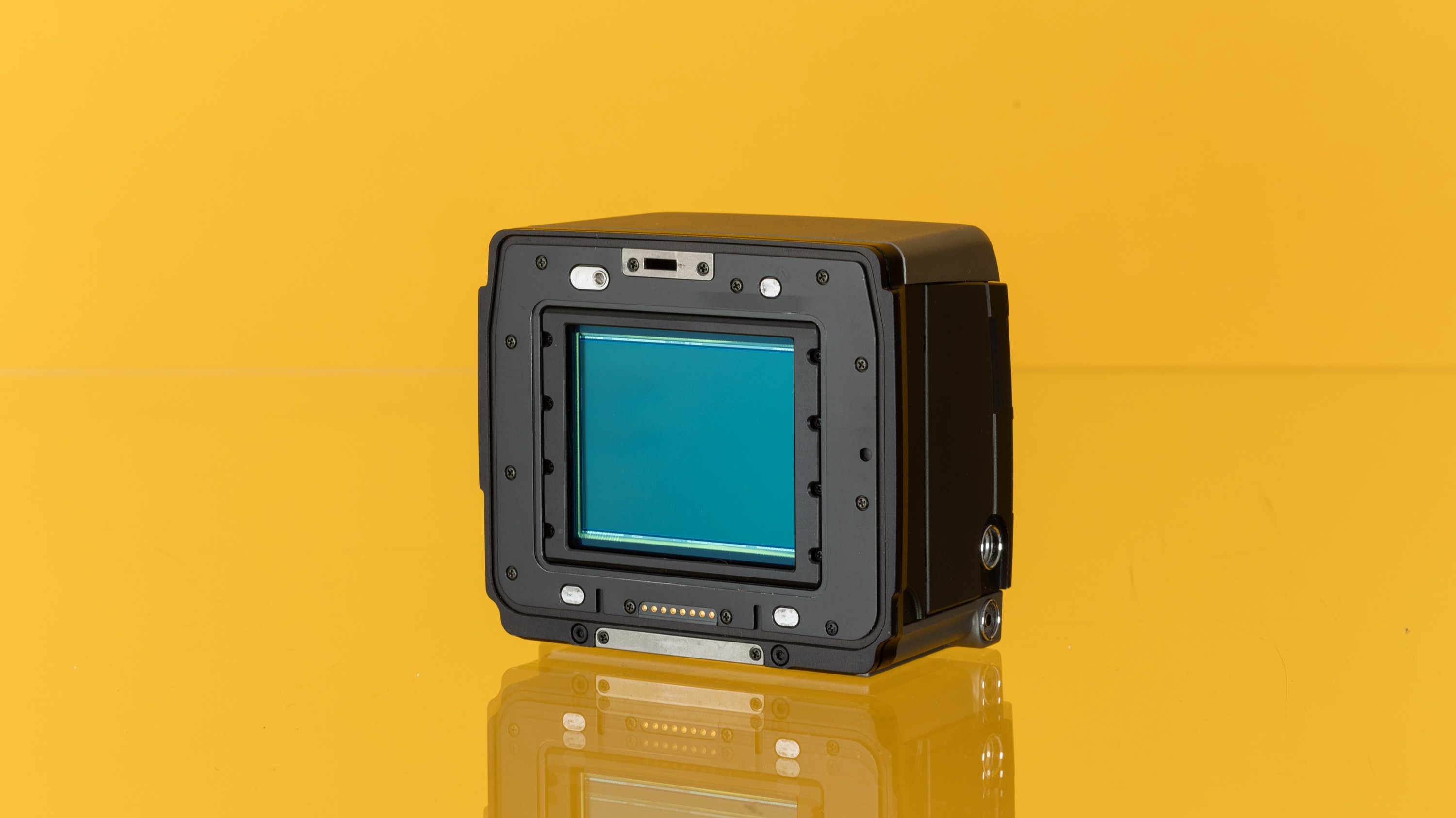 Phase One P45 Medium format digital back: a digital back with the sensor exposed