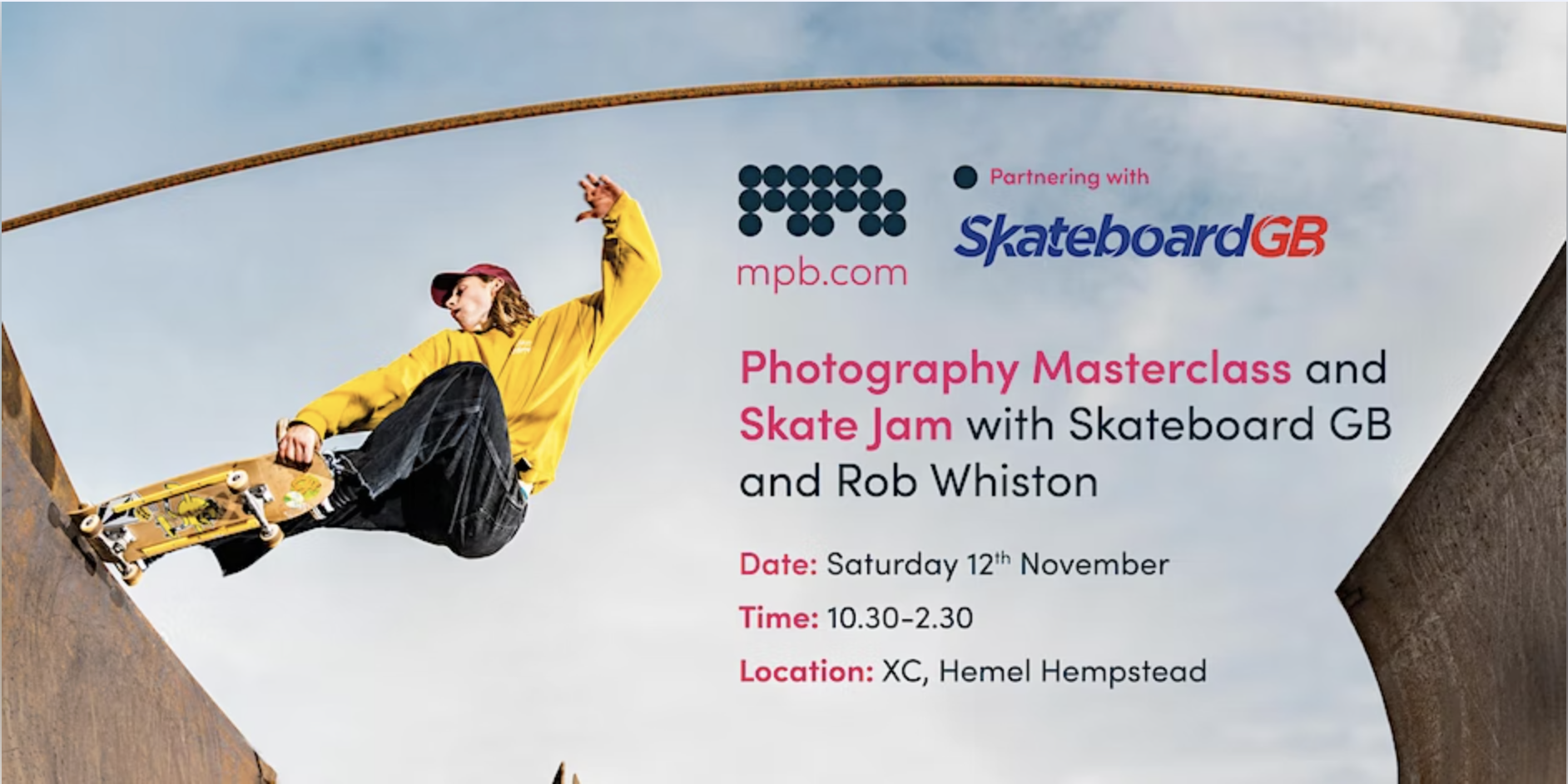 Photography Masterclass and Skate Event with Skateboard GB and Rob Whiston