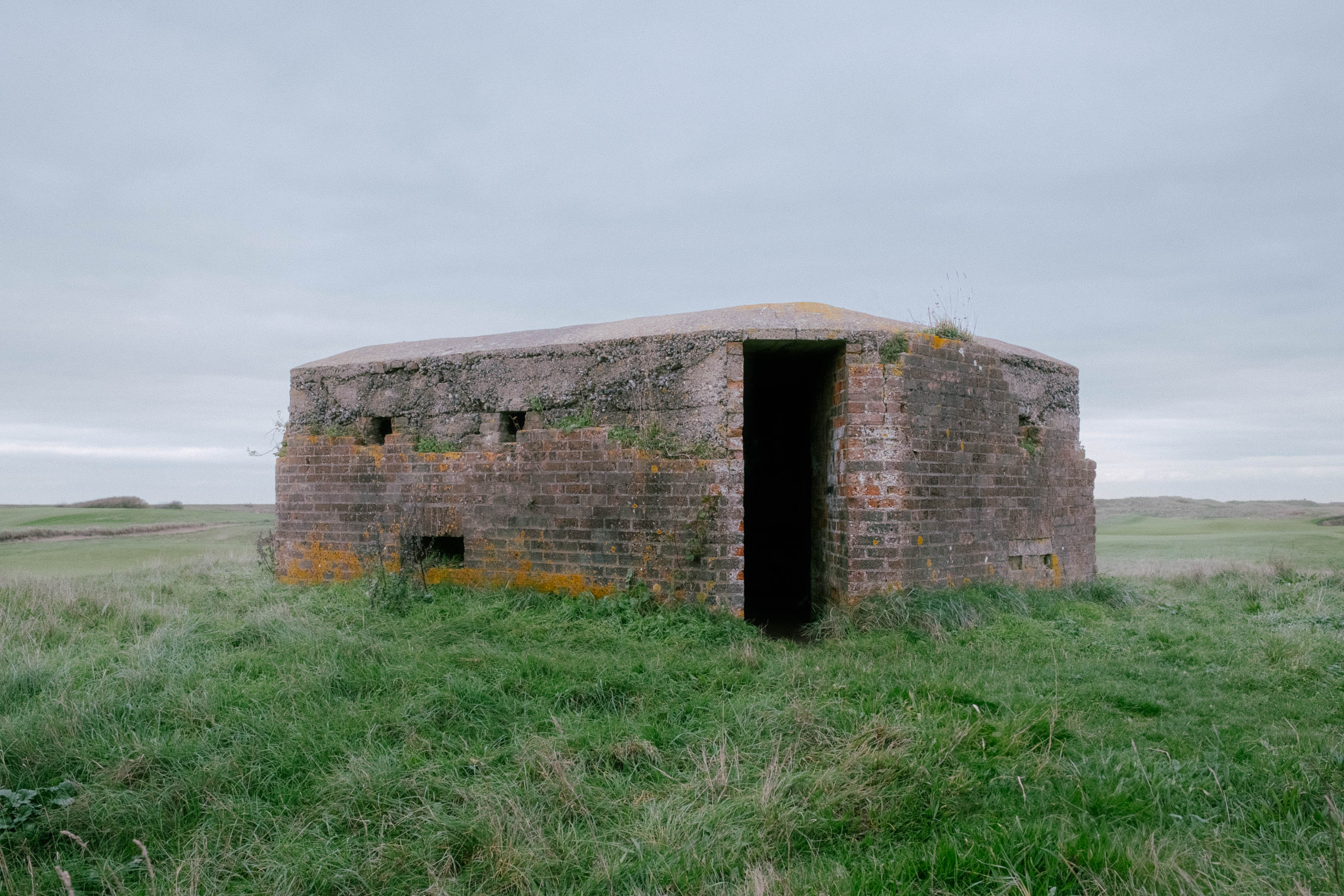 An old WW2 defensive pillbox on a golf course in Kent. Taken on the Fujifilm X100VI by Connor Redmond.
