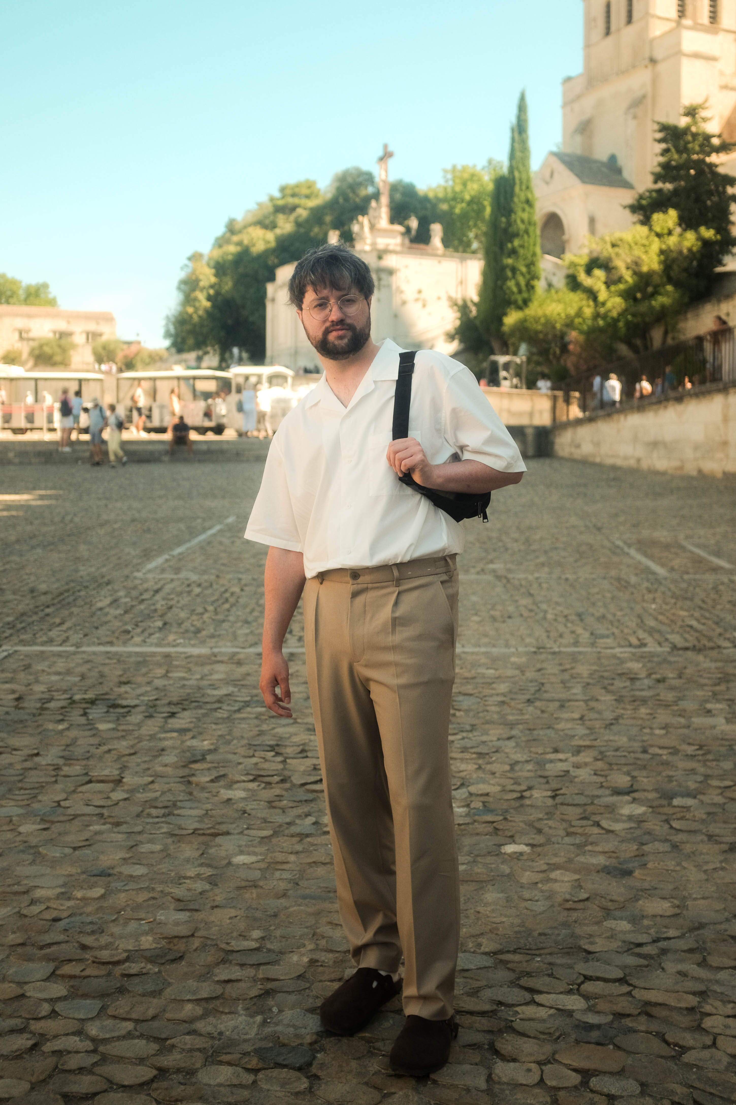 A portrait of a person in Aix-en-Provence, France, in summer. Taken on the Fujifilm X100T by Connor Redmond.