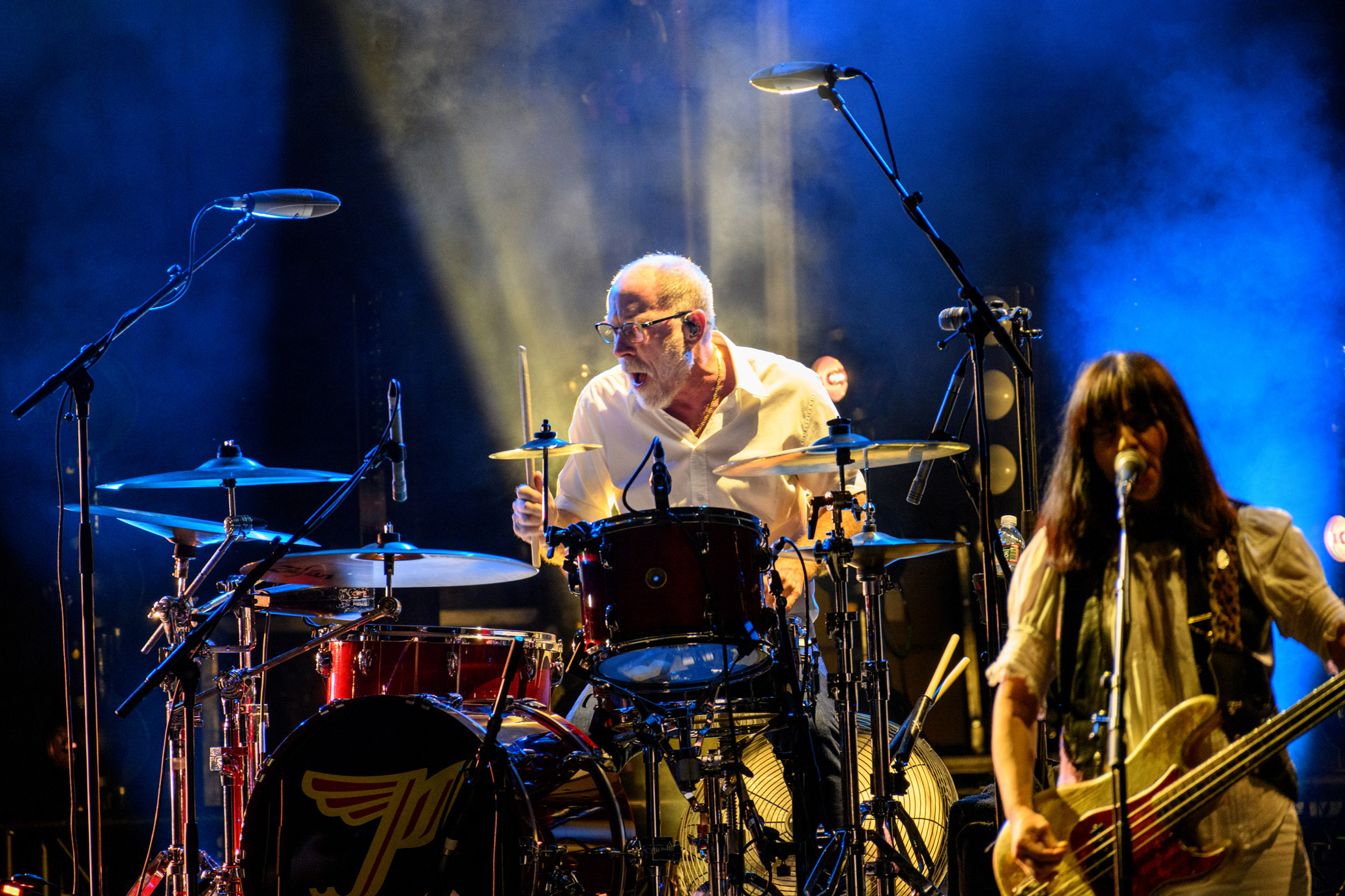 David Lovering drummer of the Pixies on stage in 2023 during performance in Boise, Idaho. Photo by James Joiner on a Nikon Z9.