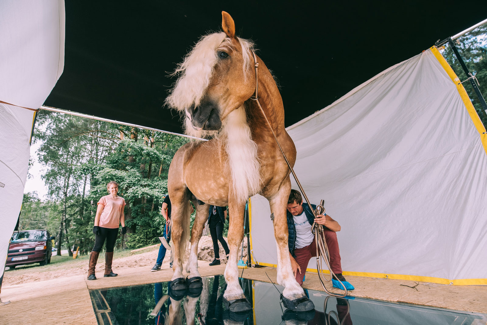 Backstage ‘Under-Horse’ project by photographer Andrius Burba