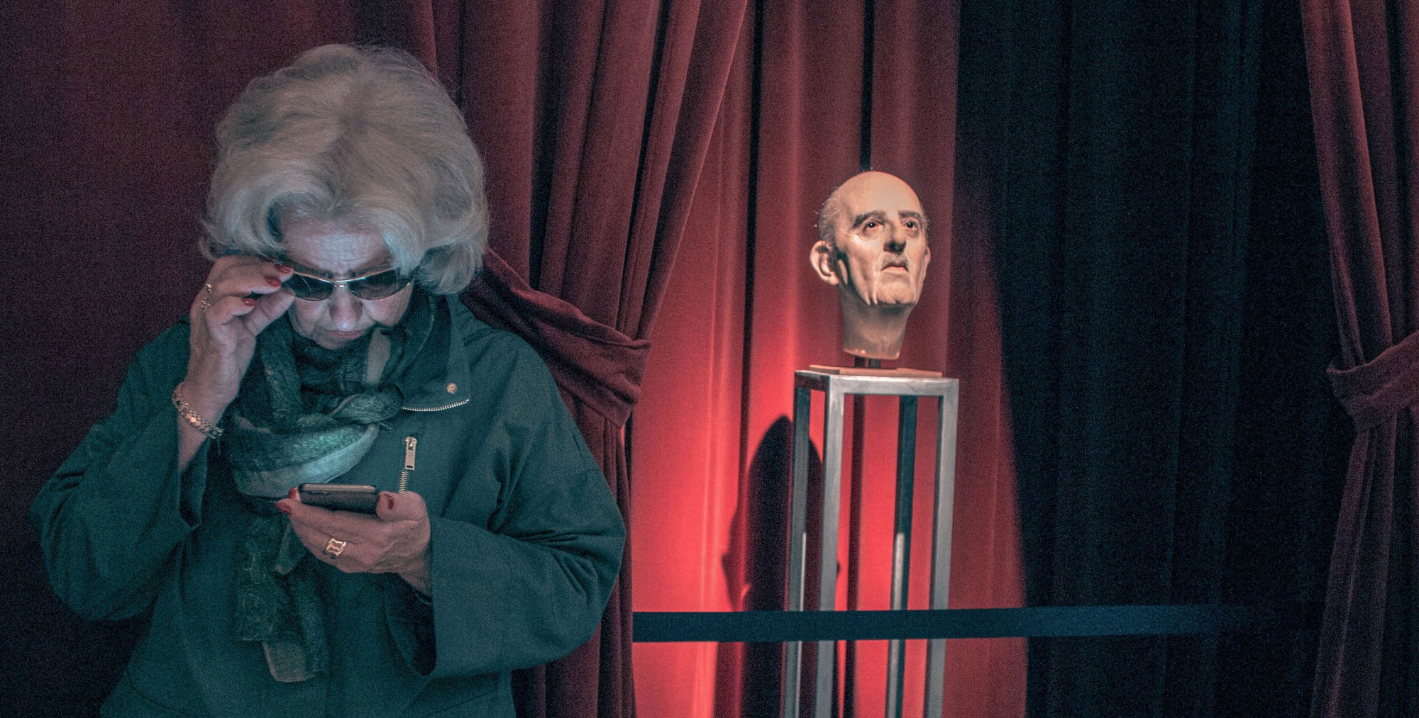 waxwork bust of Spanish dictator Francisco Franco CROPPED