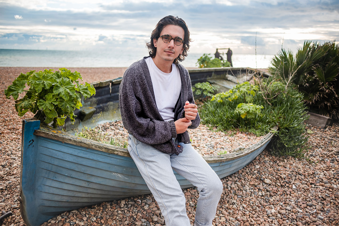 Portrait of a person sitting on a boat, taken with a Canon EOS M6 Mark II