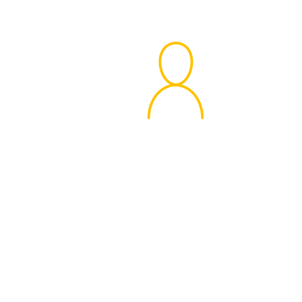An icon showing a photographer, holding a camera, next to their friend