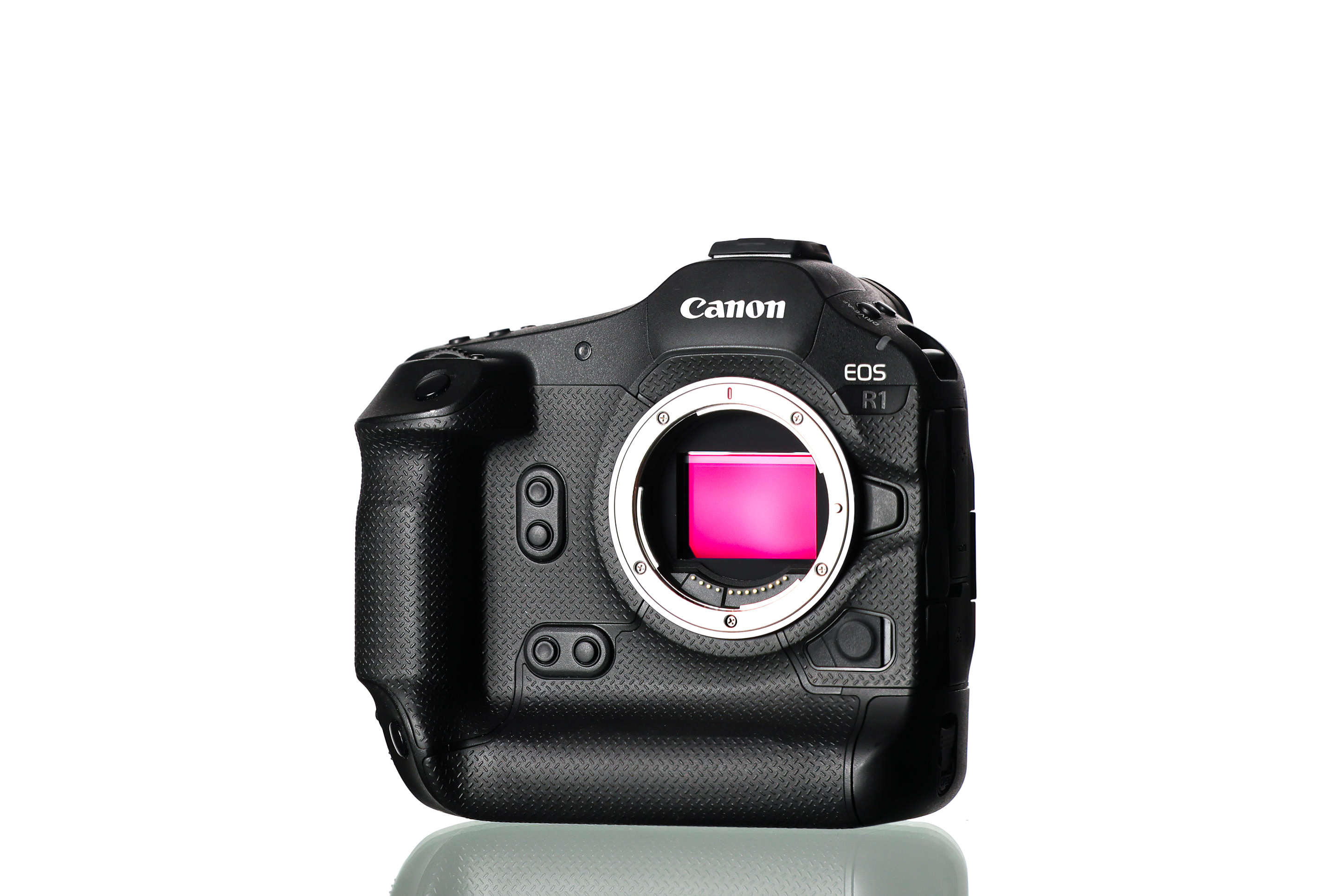 Used Canon EOS R1 on a white background with the sensor exposed 