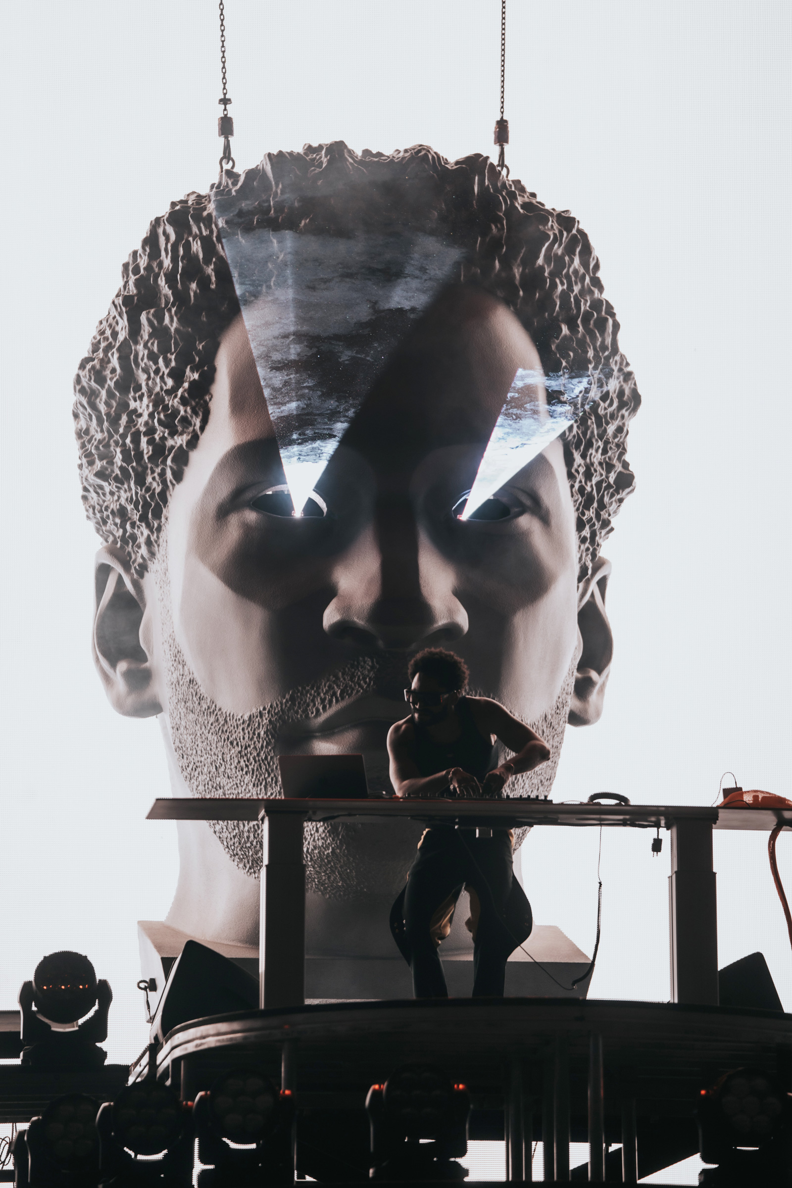 Photo of Kaytranada performing at the 2023 Coachella Music Festival in California, USA.
