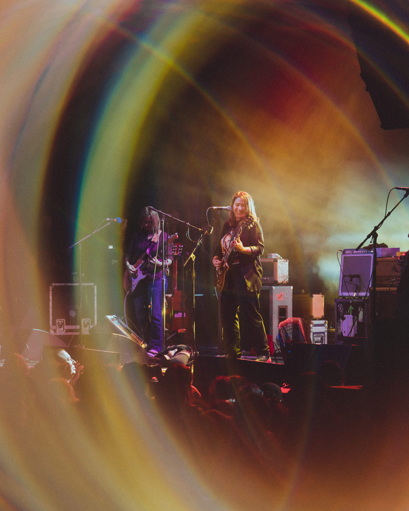 Lead singer Kim Deal of The Breeders on stage at 2023 Coachella Valley Music and Arts Festival.