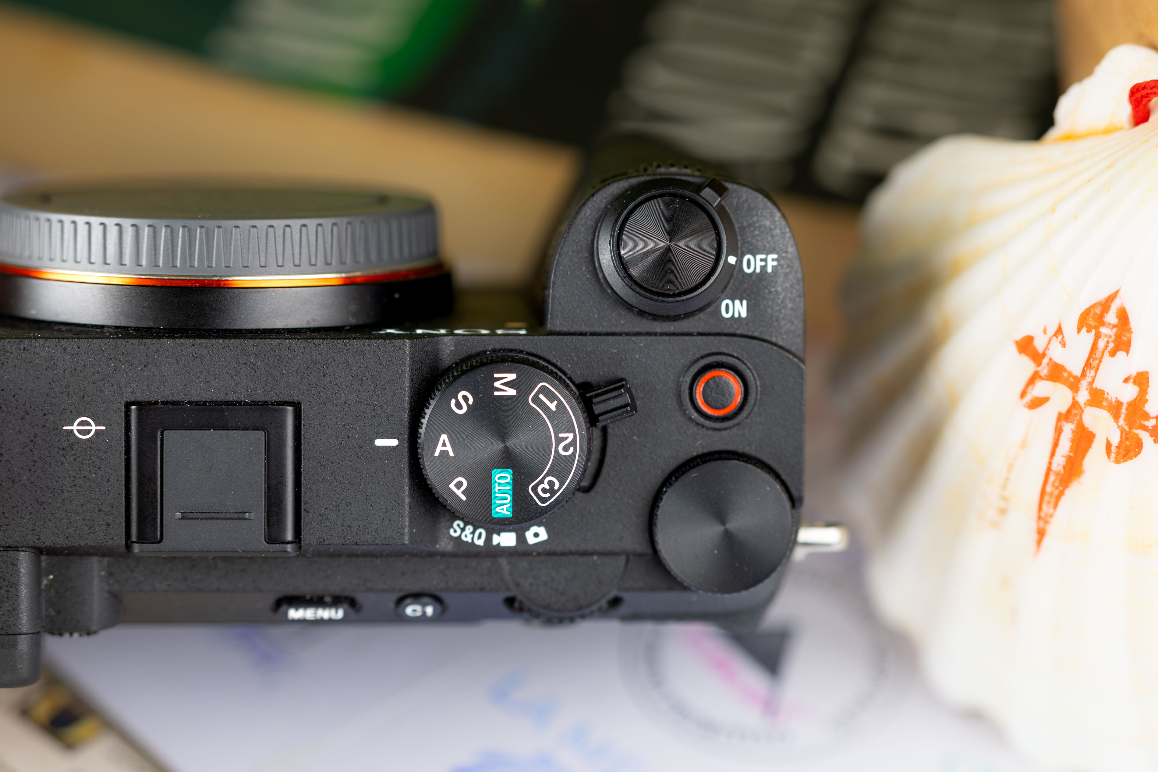 Top dials of the Sony A7C II