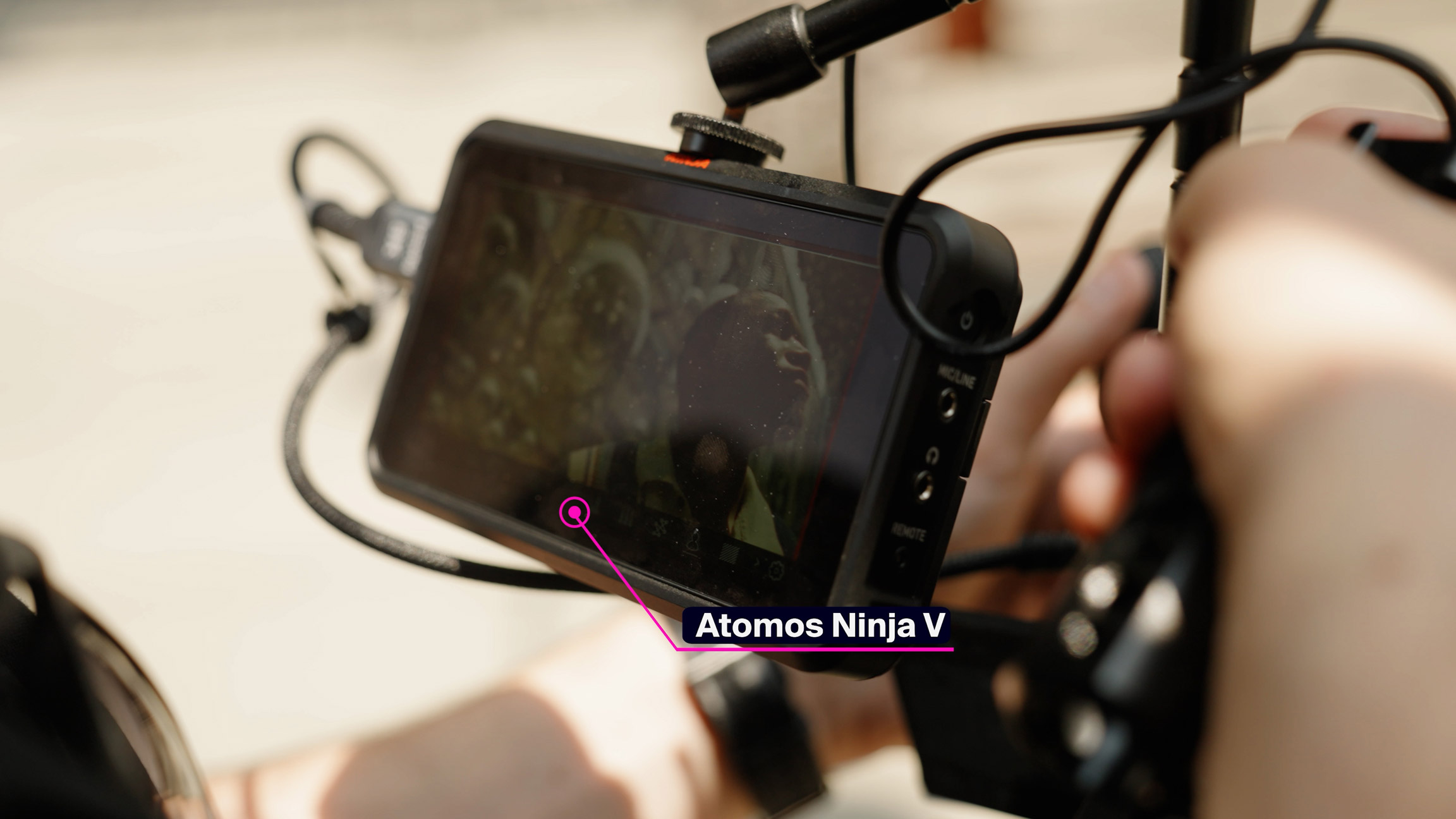 Image of Atomos Ninja V with Sony FX3.